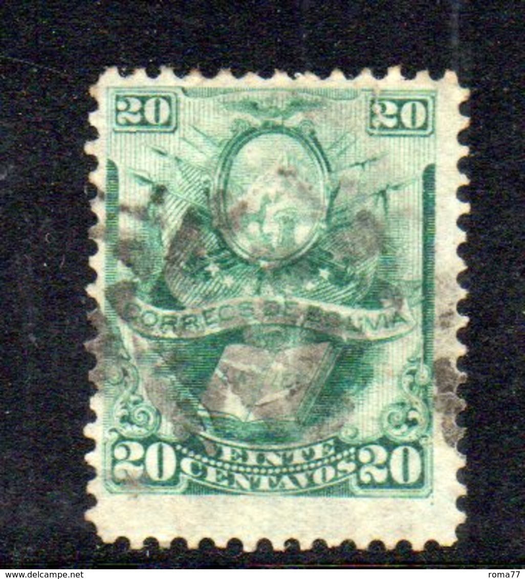 APR1806 - BOLIVIA 1878 , Yvert N. 21 Usato - Bolivia