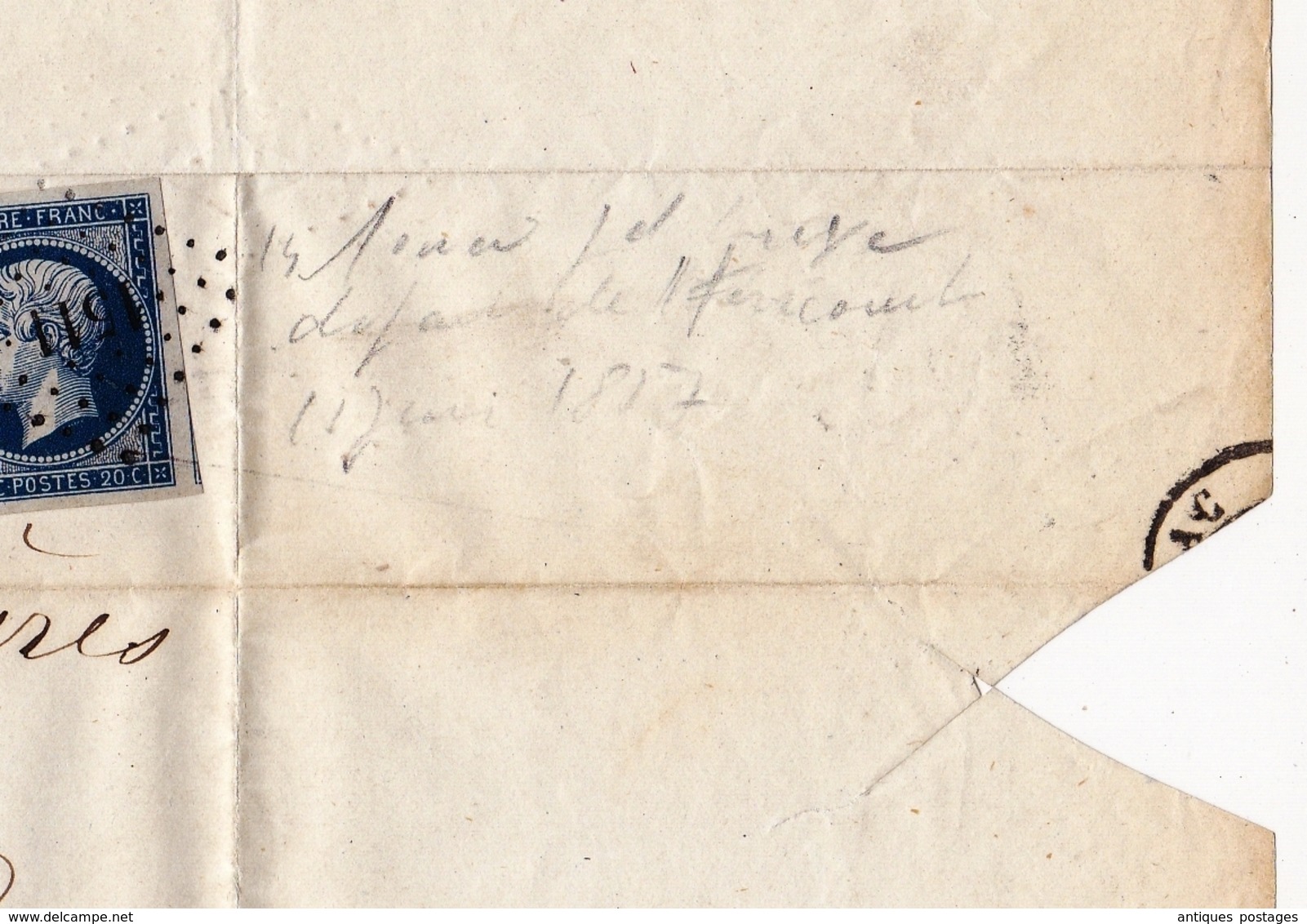 Lettre 1857 Héricourt Haute-Saône Méquillet Noblot & Cie Filature Houillères d'Épinac Saône et Loire