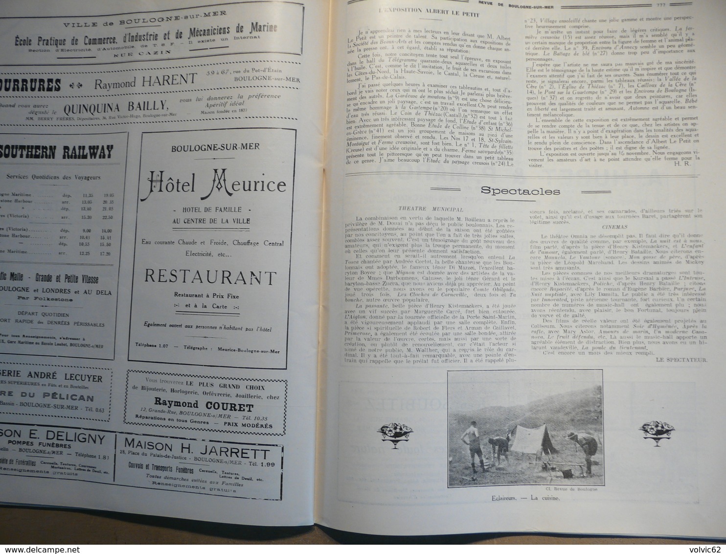 Revue de boulogne sur mer 57 1930 port ville pêche Jacques François Henry bréquerecque capécure casanova scoutisme R-101