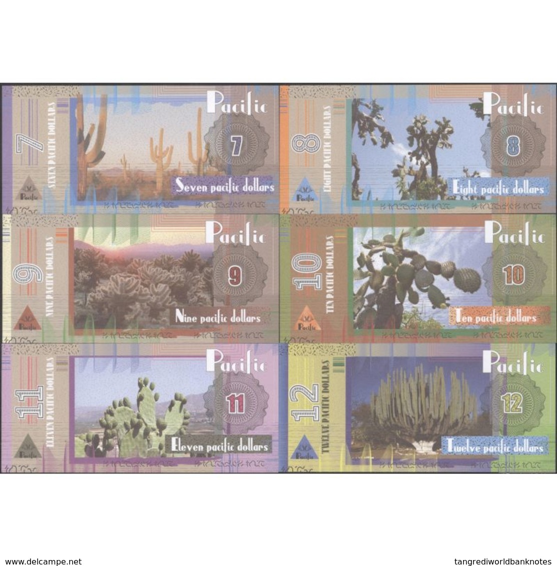 TWN - PACIFIC (private Issue) - 7-8-9-10-11-12 Pacific Dollars 2016 Set Of 6 UNC - Altri & Non Classificati