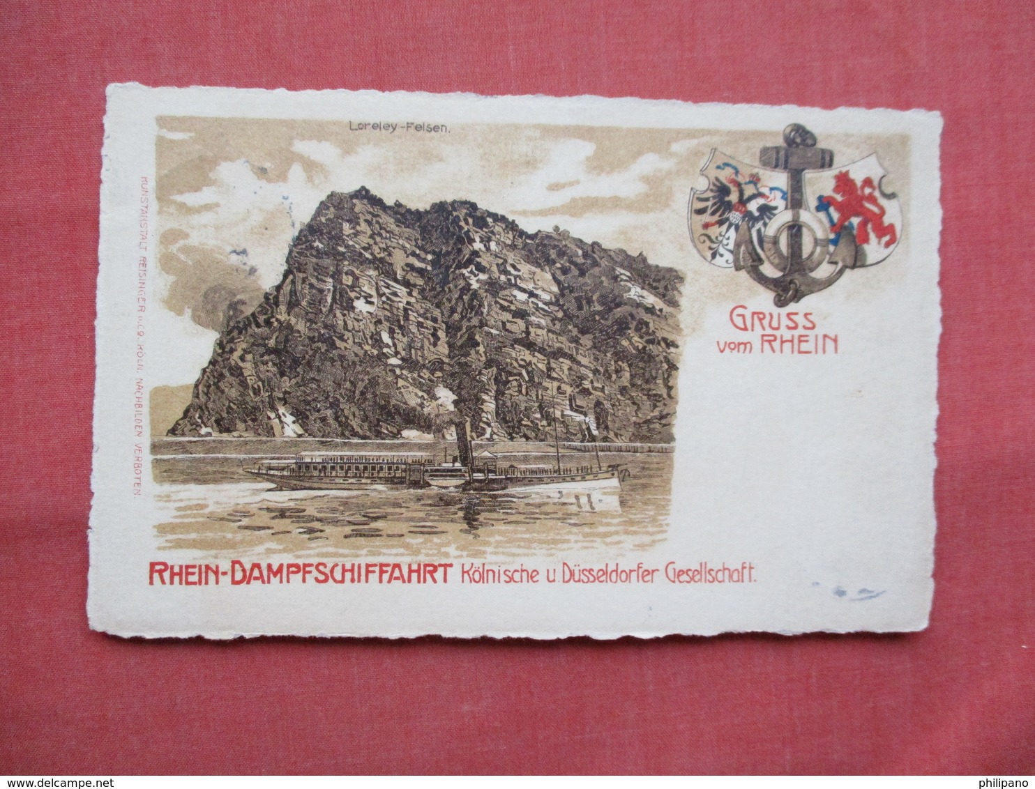 Gruss Vom Rhein  Stamp   & Cancel  Ref  3483 - To Identify