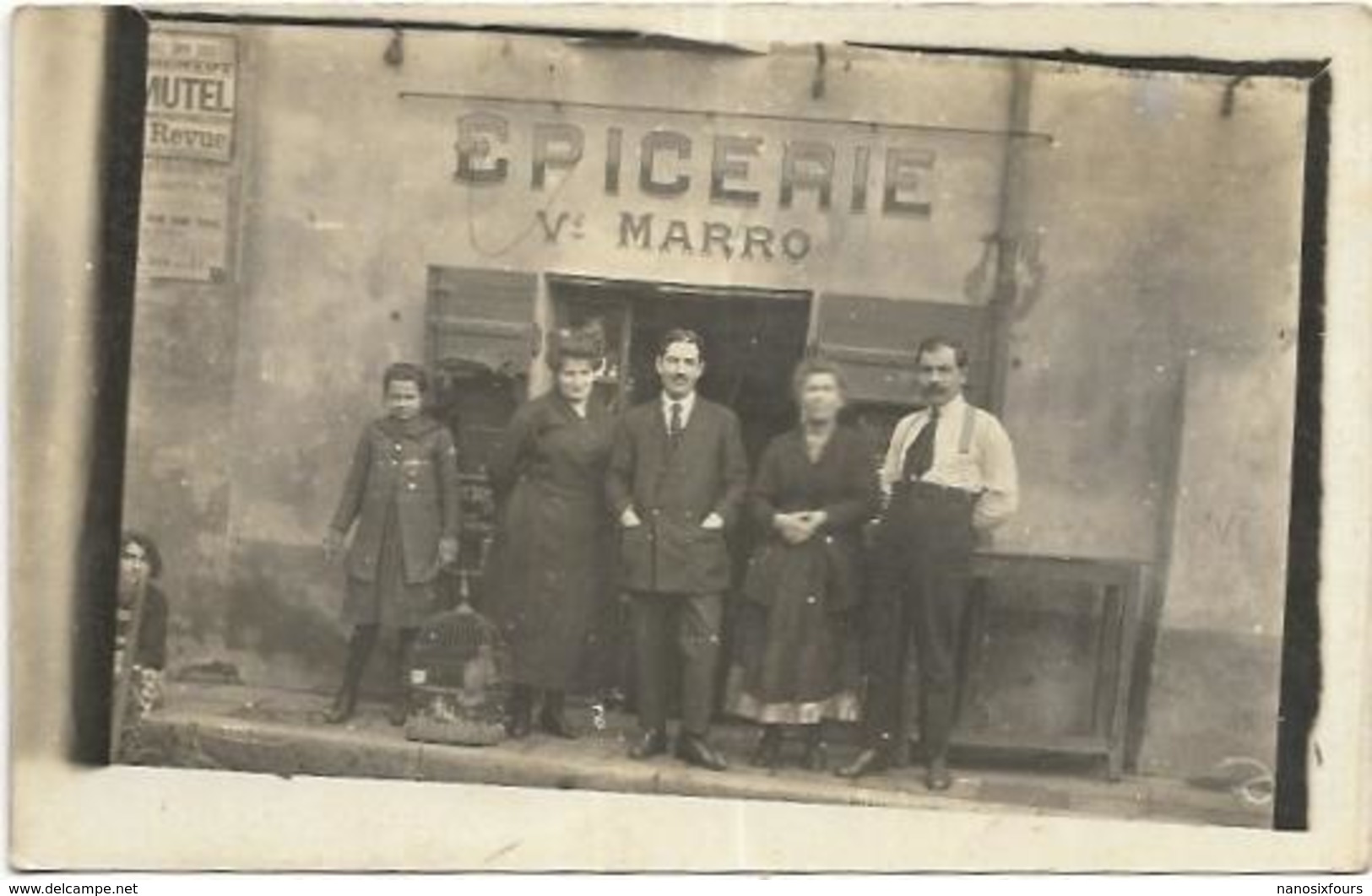 CARTE PHOTO . EPICERIE   VEUVE MARRO   PENSE LA SEYNE SUR MER - Te Identificeren