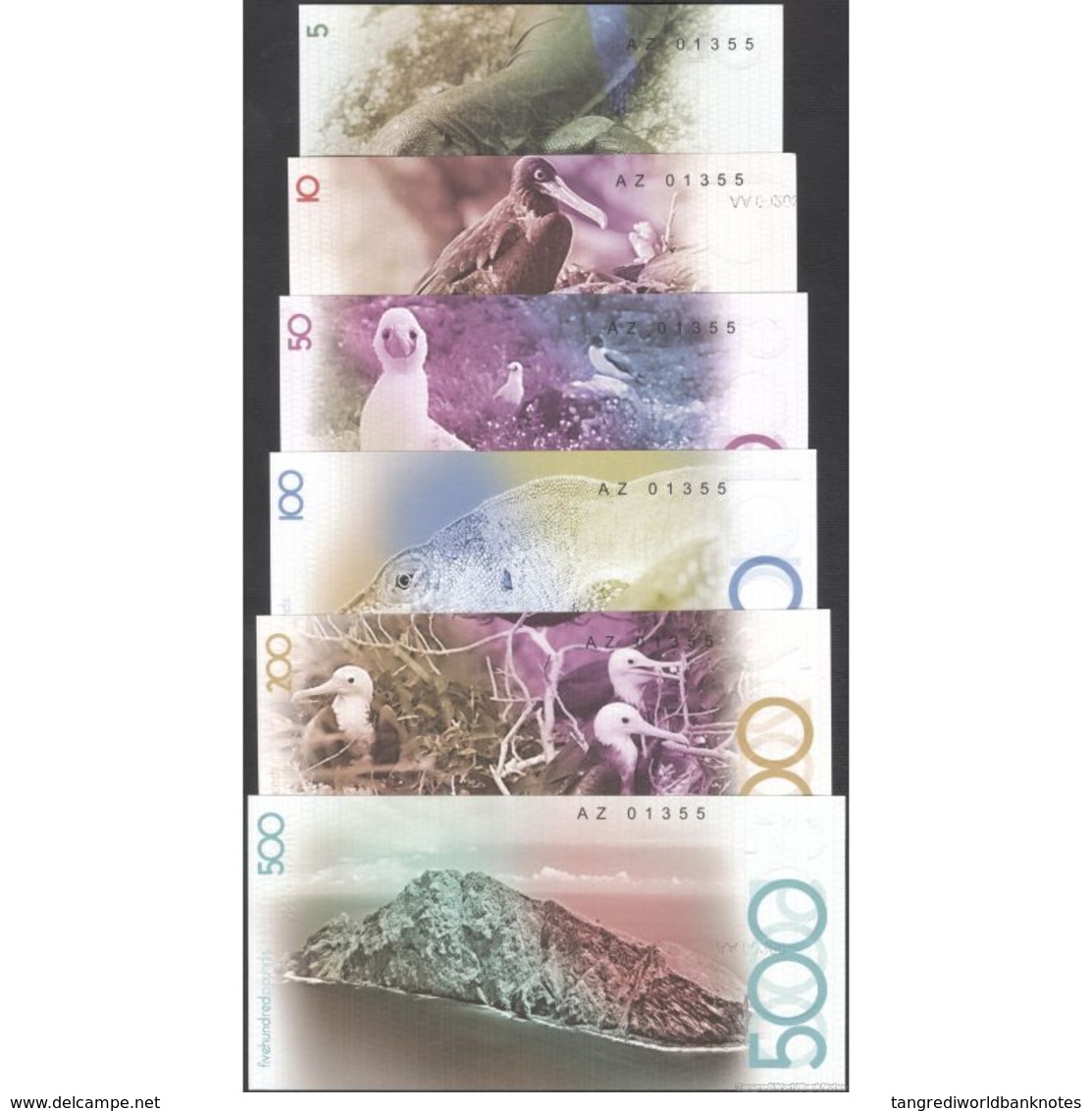 TWN - REDONDA ISLANDS (private Issue) - 5-500 Pounds 2019 Polymer - Prefix AZ - Set Of 6 UNC - Other & Unclassified