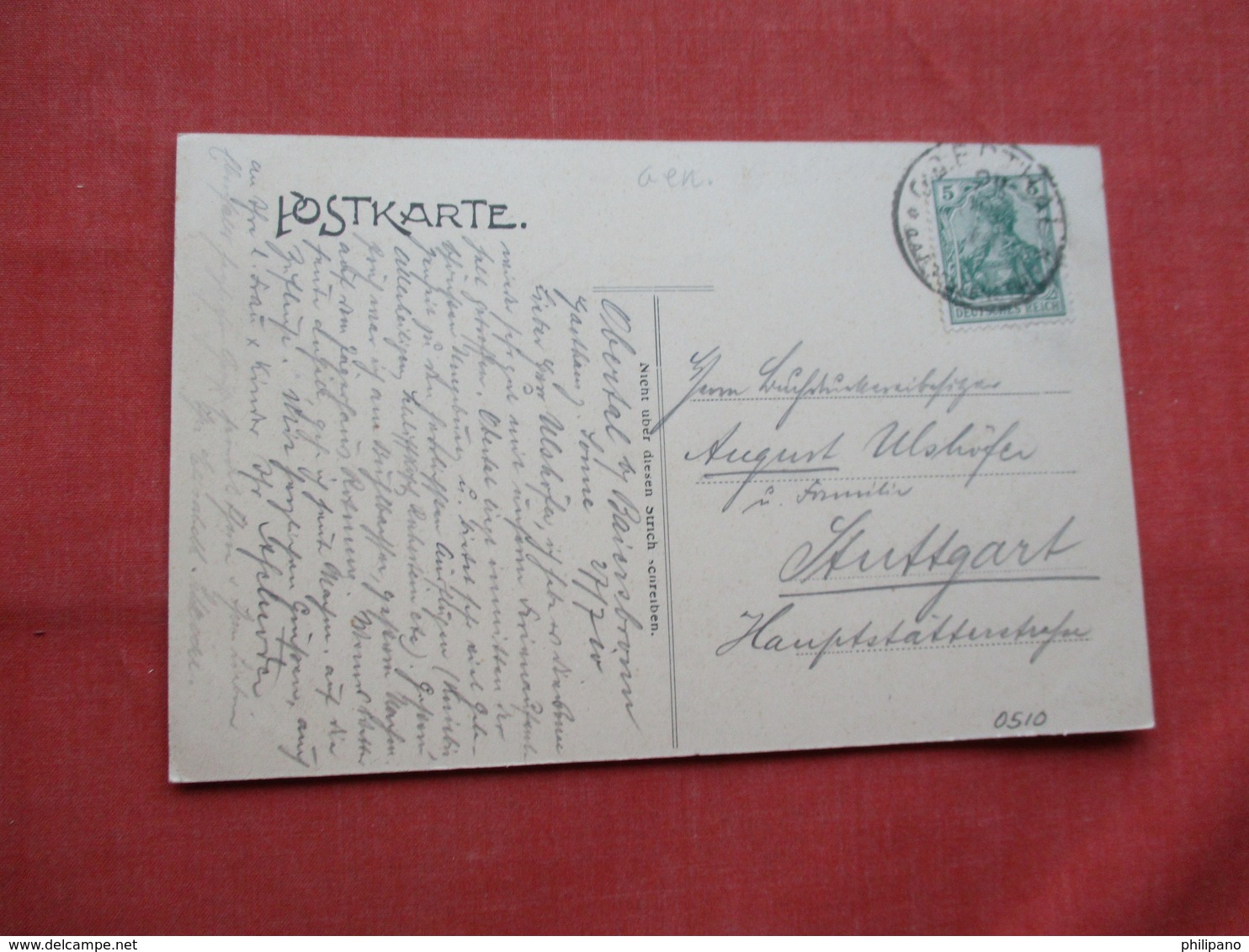 Gruss Aus Obertal   Stamp   & Cancel  Ref  3483 - To Identify