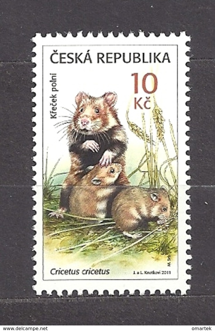 Czech Republic 2011 MNH ** Mi 687 Sc 3505 European Hamster, Cricetus Cricetus.Tschechische Republik. - Unused Stamps