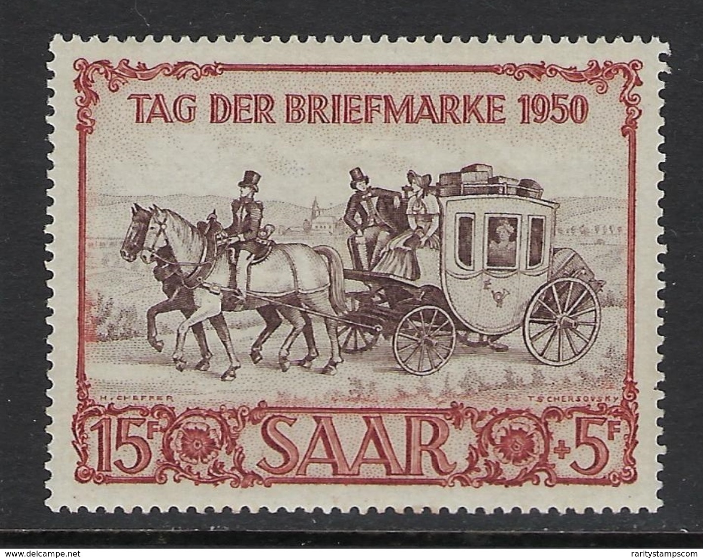 GERMANY SARRE 1950  JOURNE DU TIMBRE Nº 270 - Nuevos