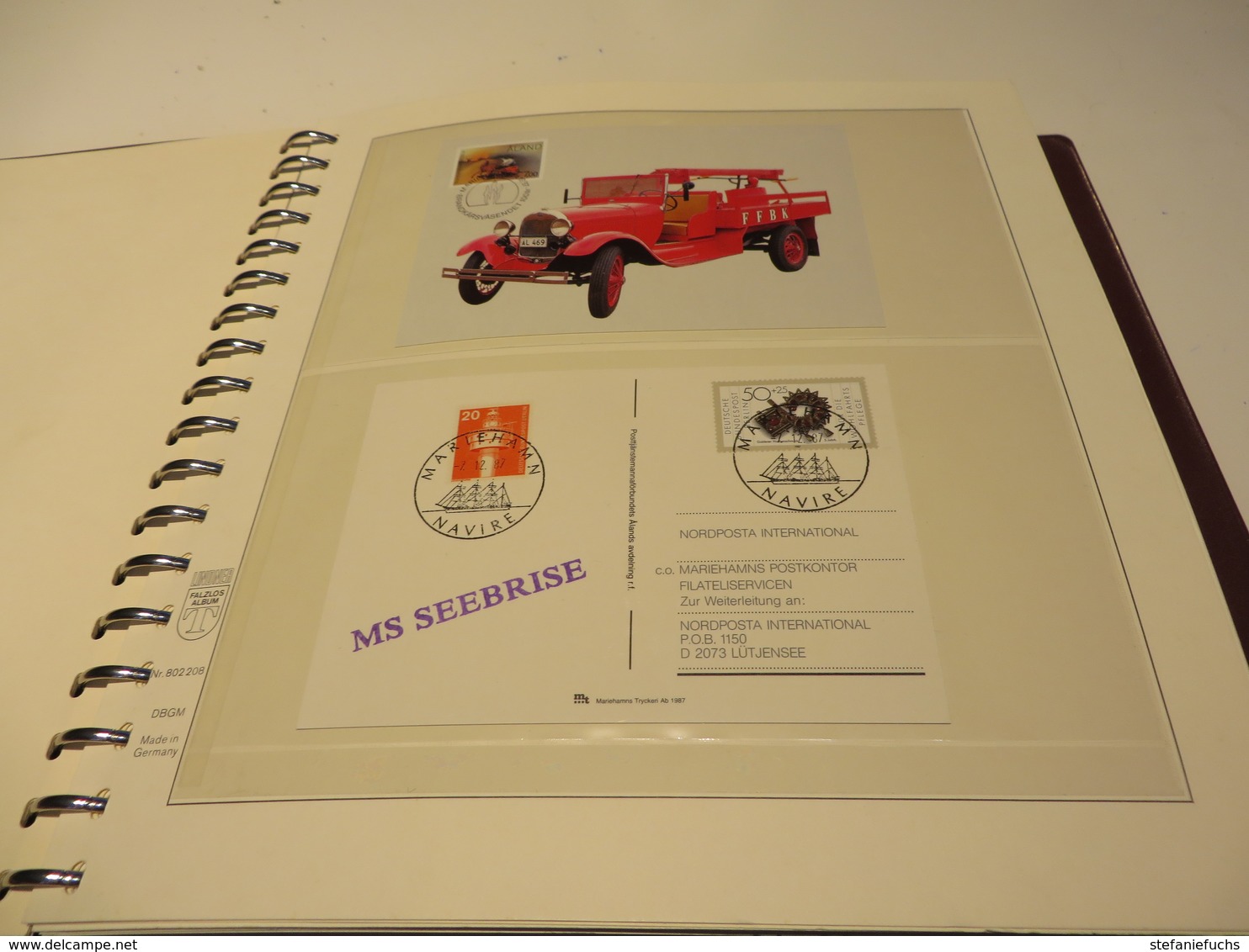 ALAND. 1984  bis  2002  Posten  o /  ** /   MARKEN  und. BELEGE. auf. LINDNER - T - VORDRUCK  im. BINDER