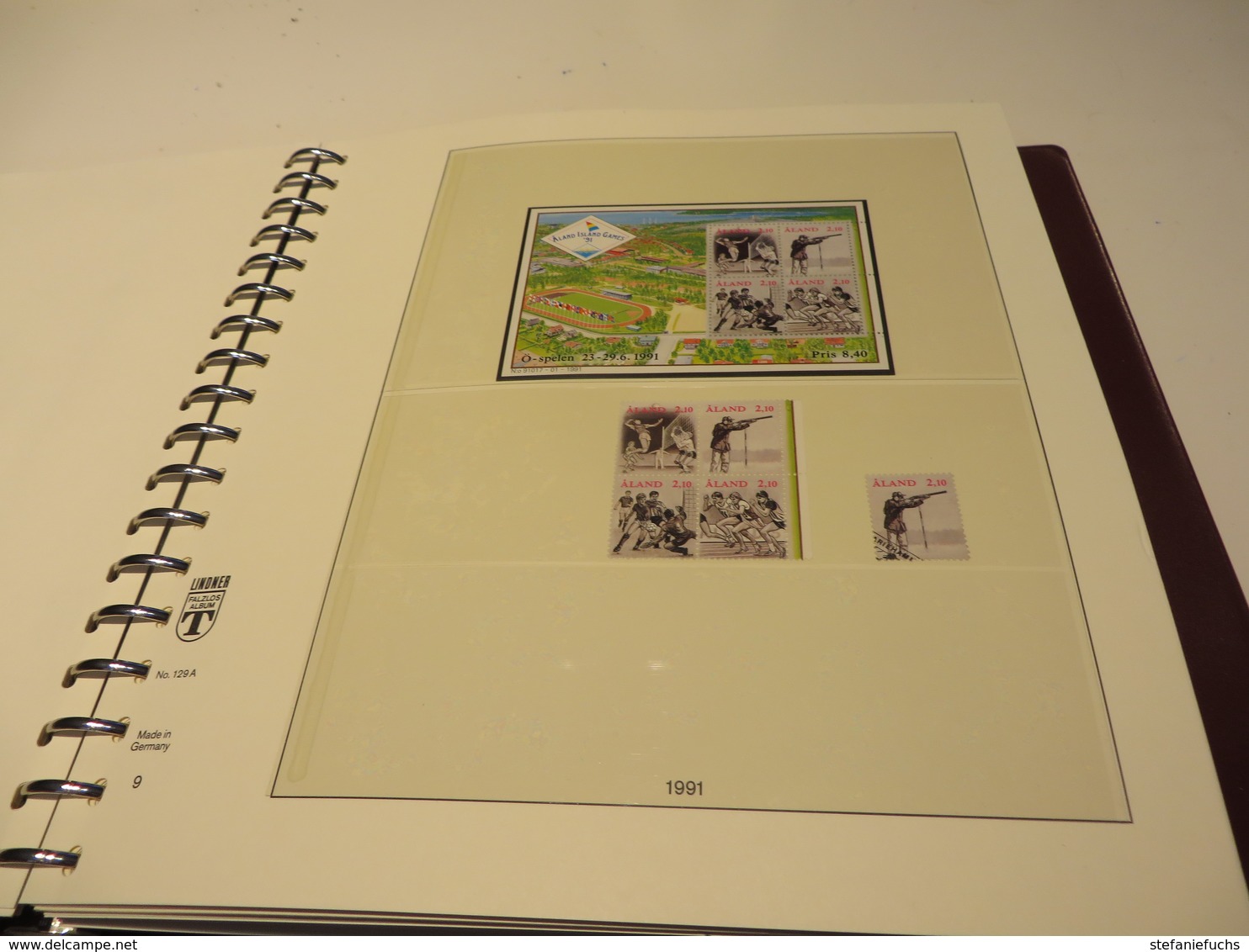 ALAND. 1984  bis  2002  Posten  o /  ** /   MARKEN  und. BELEGE. auf. LINDNER - T - VORDRUCK  im. BINDER