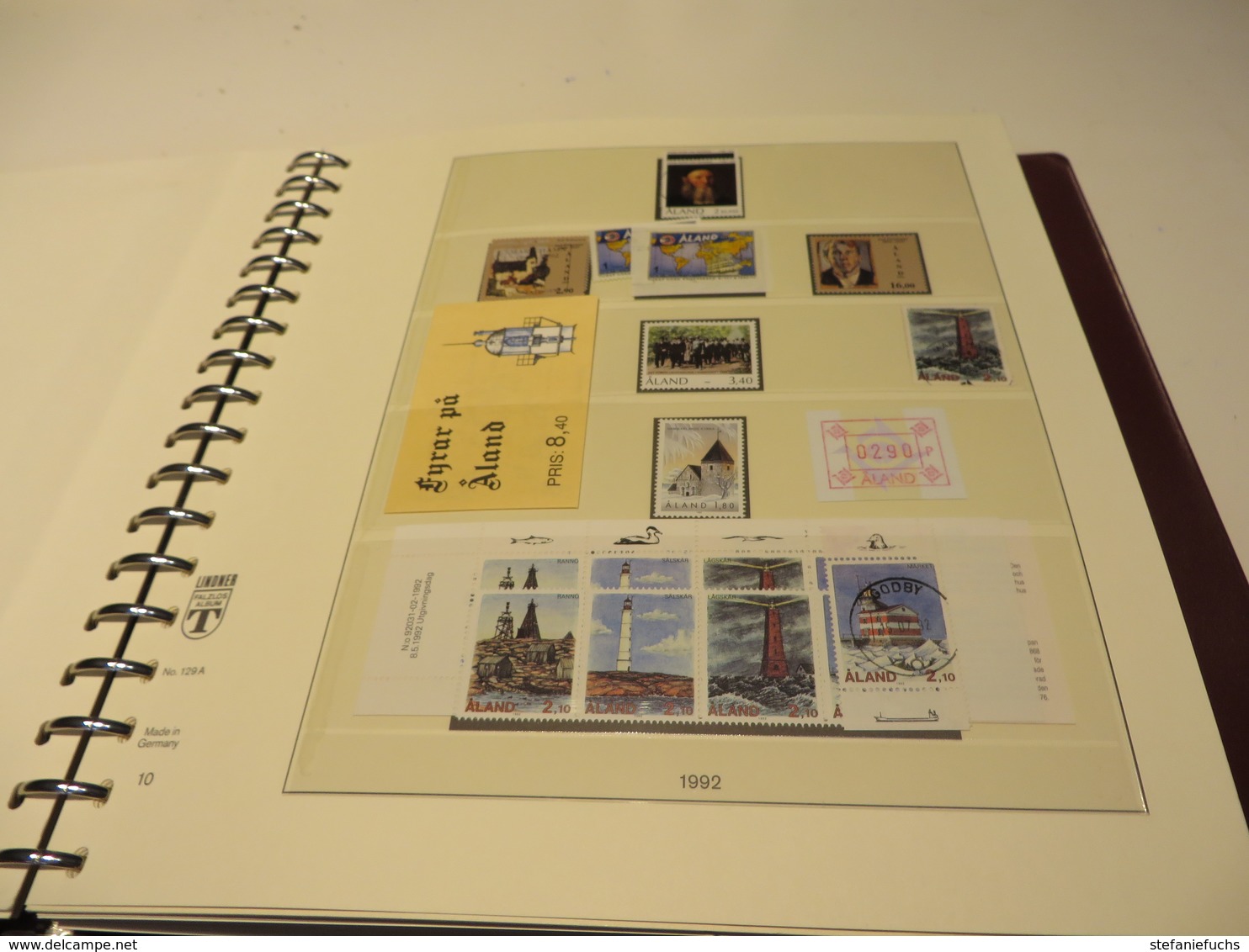 ALAND. 1984  bis  2002  Posten  o /  ** /   MARKEN  und. BELEGE. auf. LINDNER - T - VORDRUCK  im. BINDER