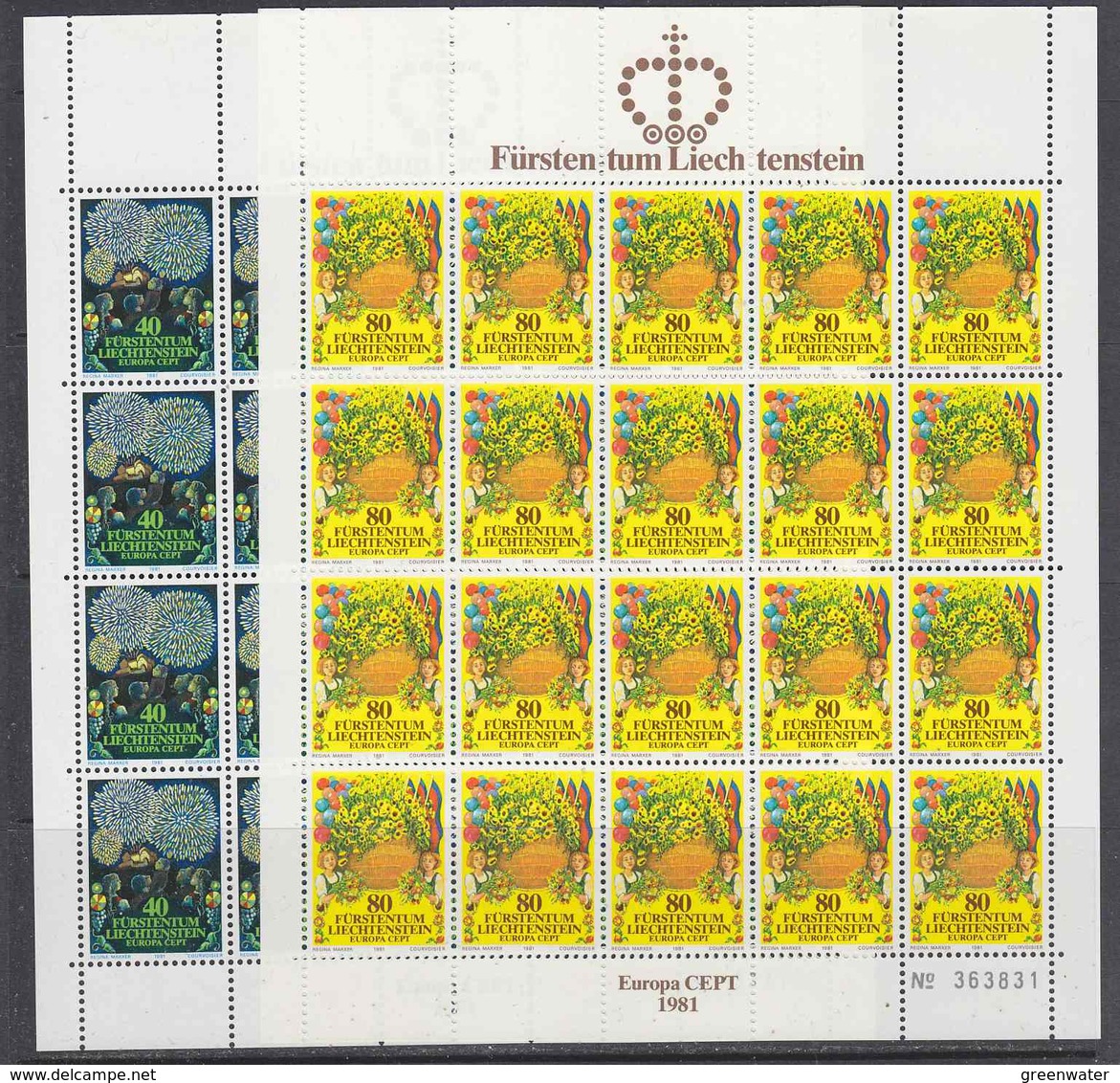 Europa Cept 1981 Liechtenstein 2v 2 Sheetlets ** Mnh (F7892) - 1981