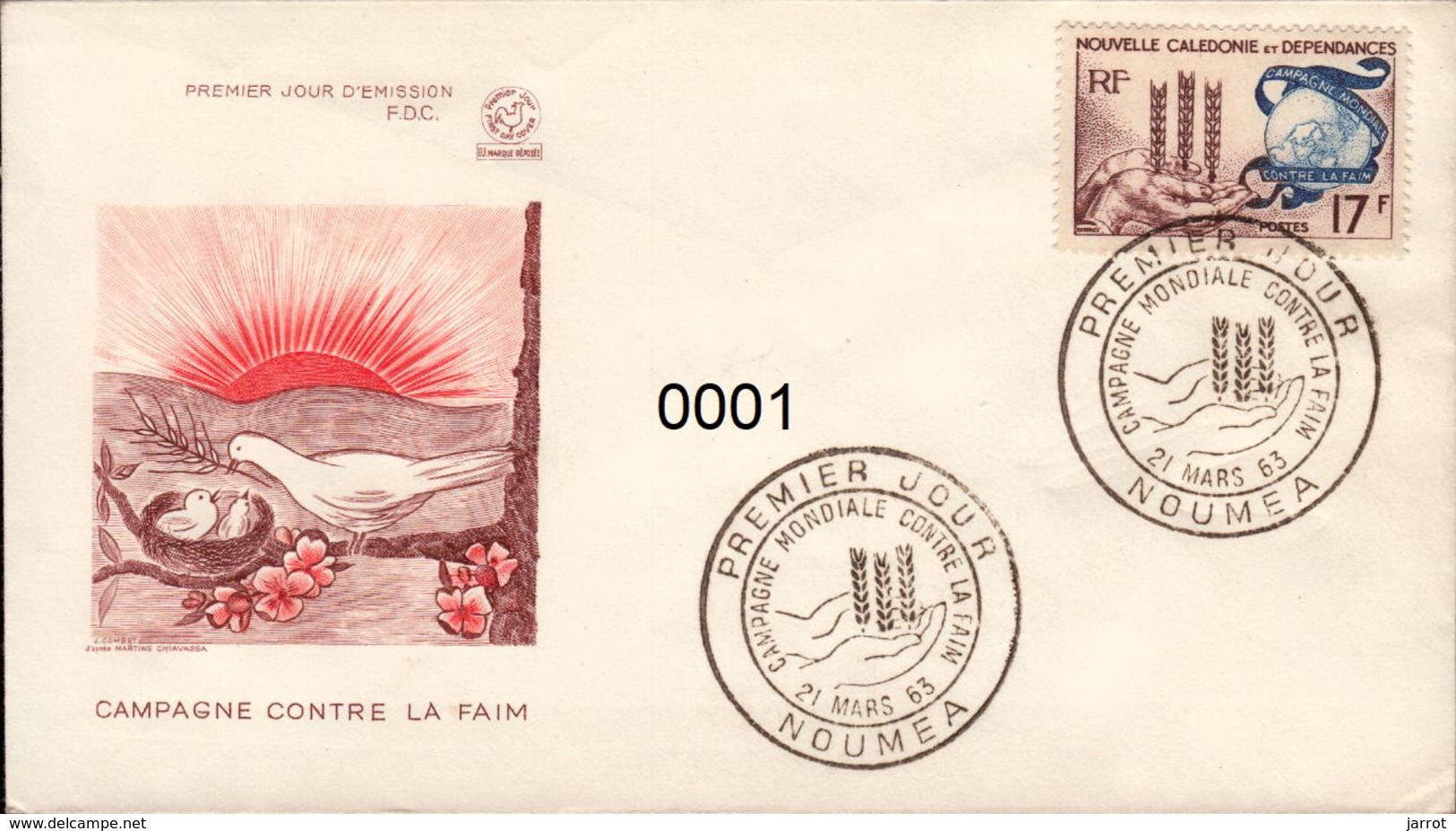 Nouvelle Calédonie FDC N° 307 21 Mars 1963 - FDC