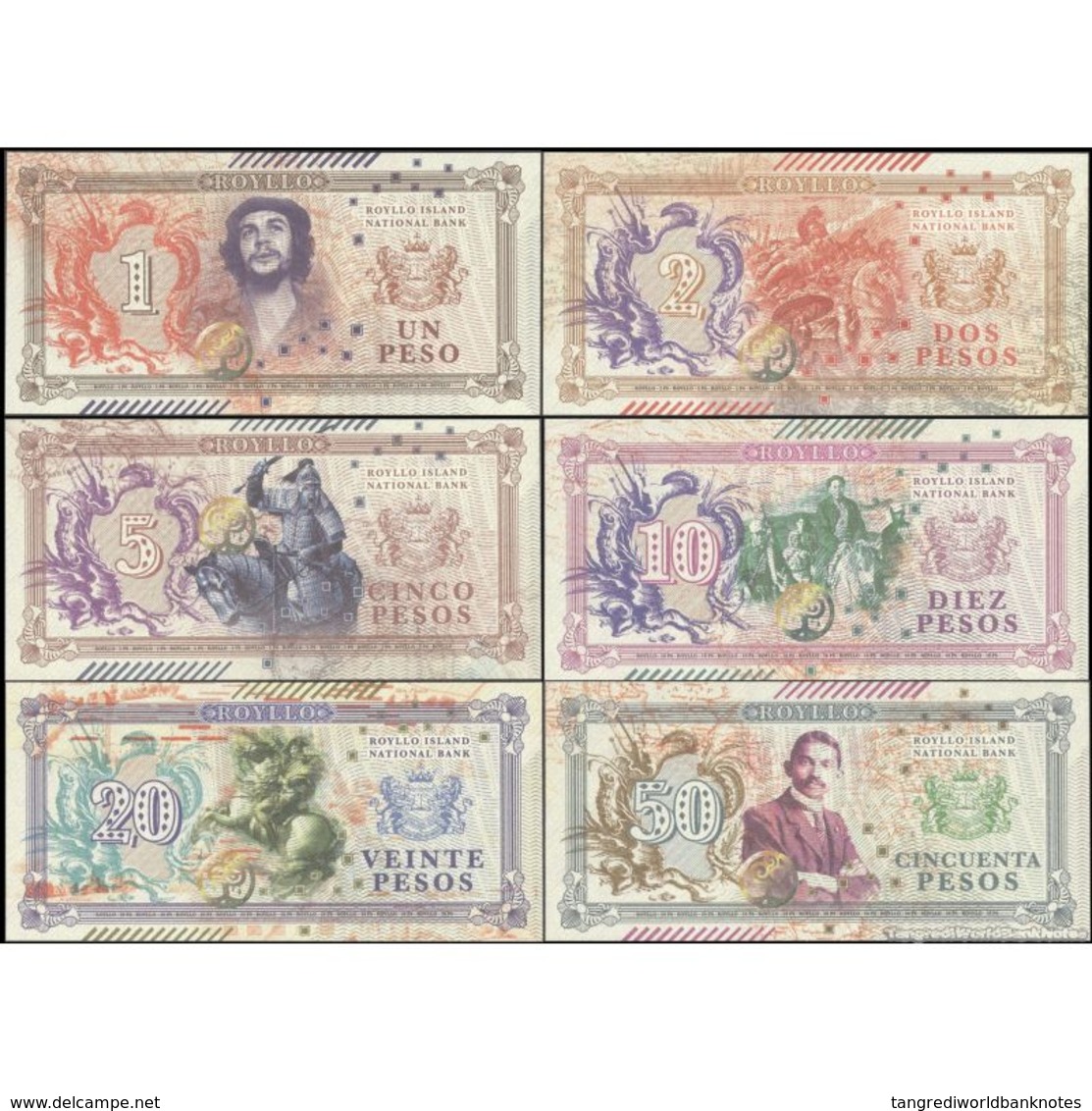 TWN - ROYLLO (private Issue) - 1-2-5-10-20-50 Pesos 2017 Set Of 6 UNC - Other & Unclassified