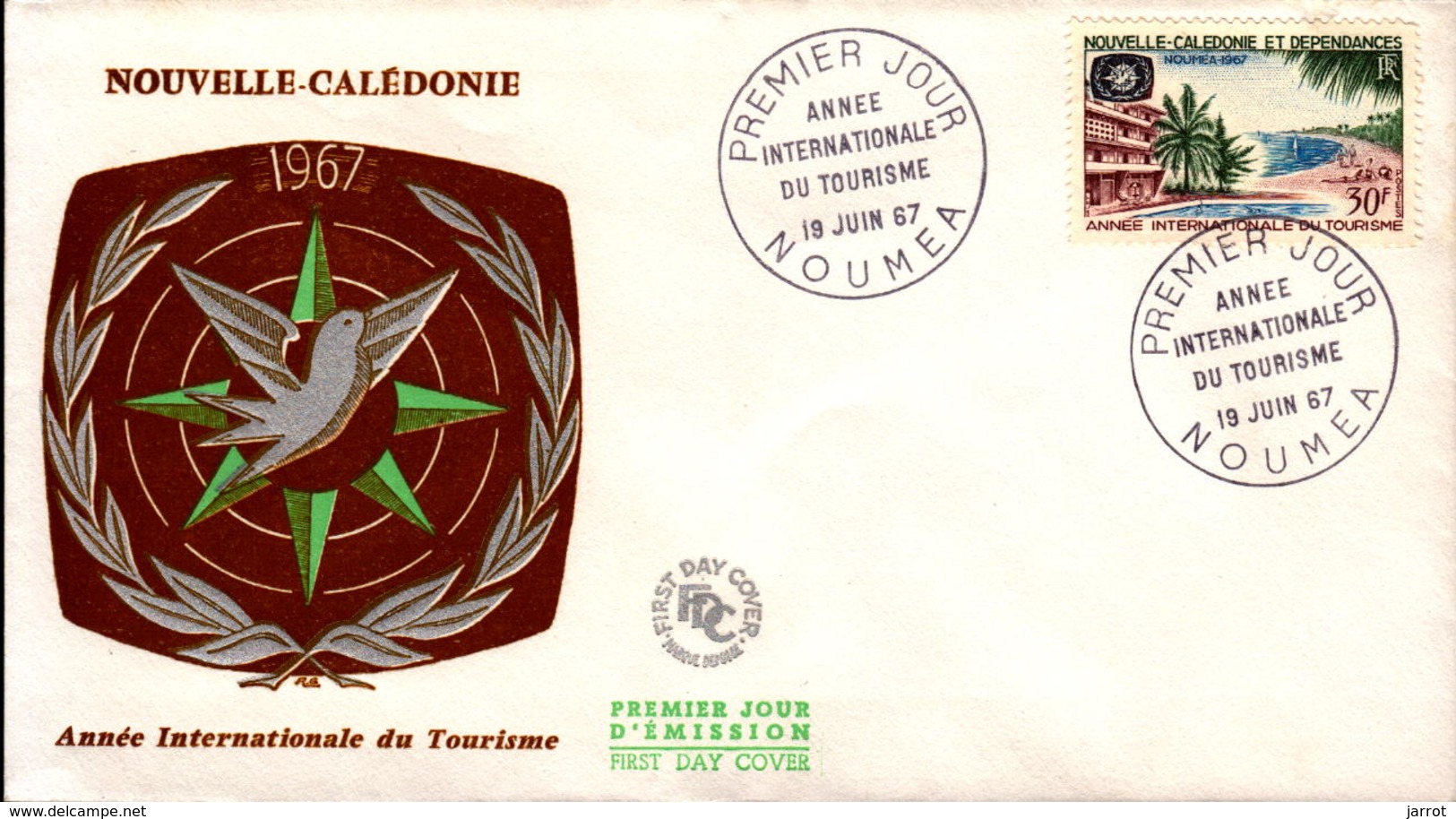 Nouvelle Calédonie FDC N° 339 19 Juin 1967 - FDC