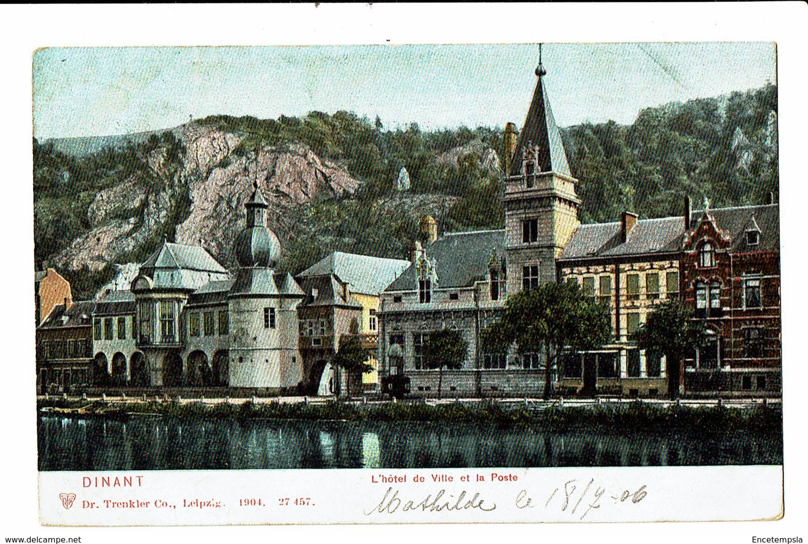 CPA - Carte Postale-Belgique Dinant - La Poste Et L'Hôtel De Ville-1906 VM4620 - Dinant