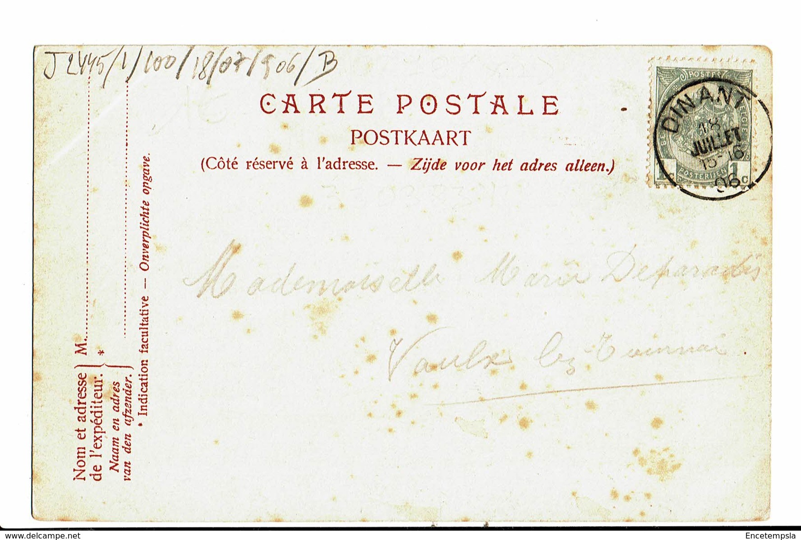 CPA - Carte Postale-Belgique Dinant - La Poste Et L'Hôtel De Ville-1906 VM4620 - Dinant