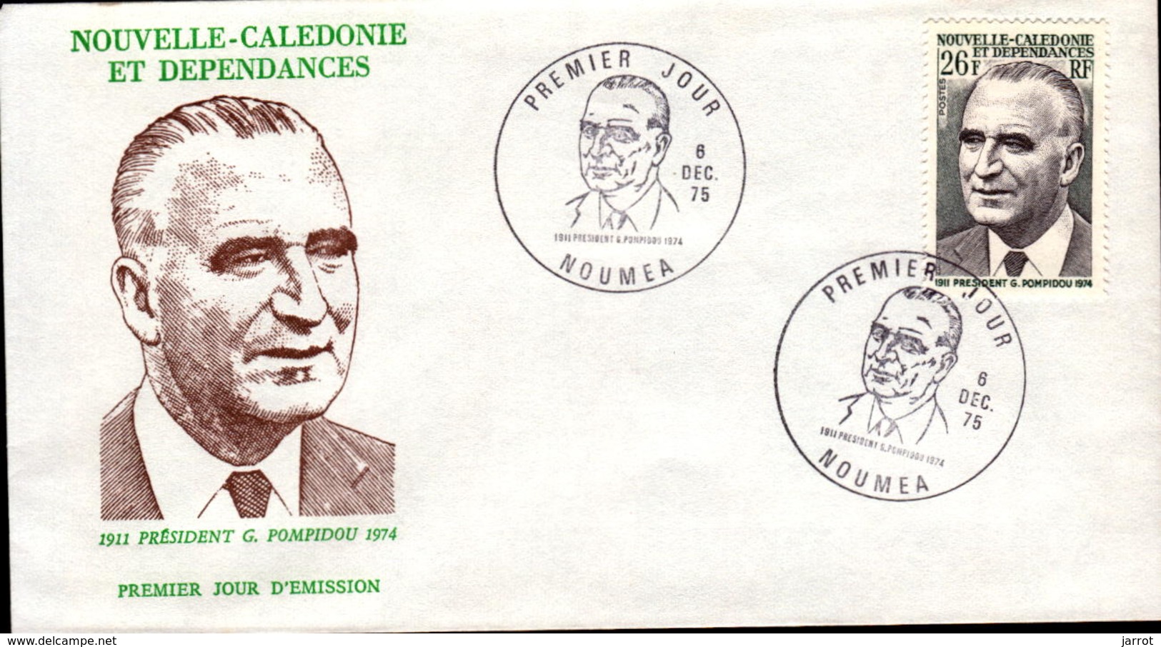 Nouvelle Calédonie FDC N° 396 8 Decembre 1975 - FDC