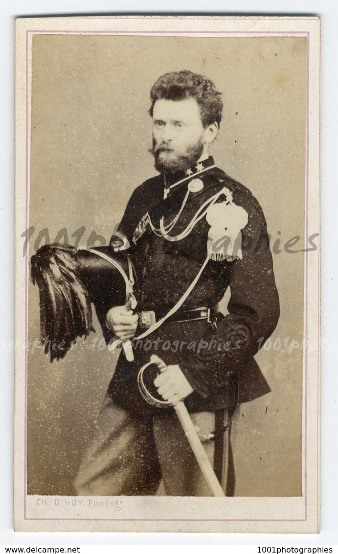 CDV Charles D&#039;Hoy Photographie, Gand. Portrait D&#039;un Militaire. - Autres & Non Classés