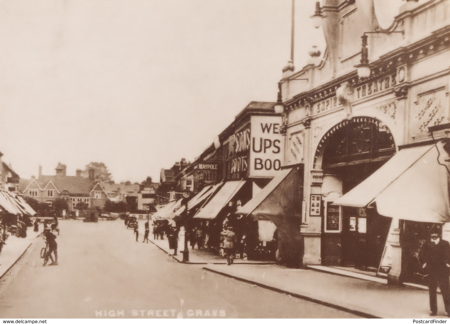 High Street Grays Police Station In WW1 Essex Postcard - Other & Unclassified