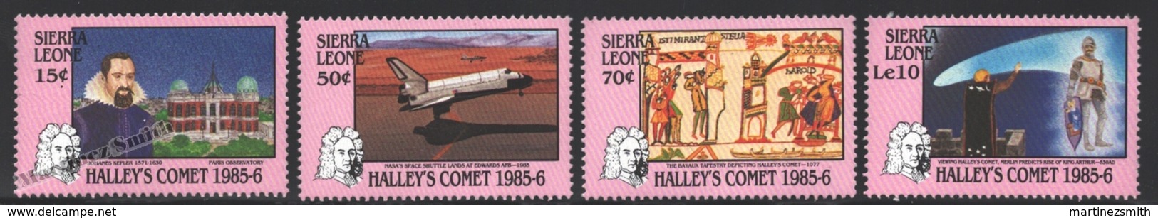 Sierra Leone - Leona 1986 Yvert 712-15, Halley's Comet - MNH - Sierra Leone (1961-...)