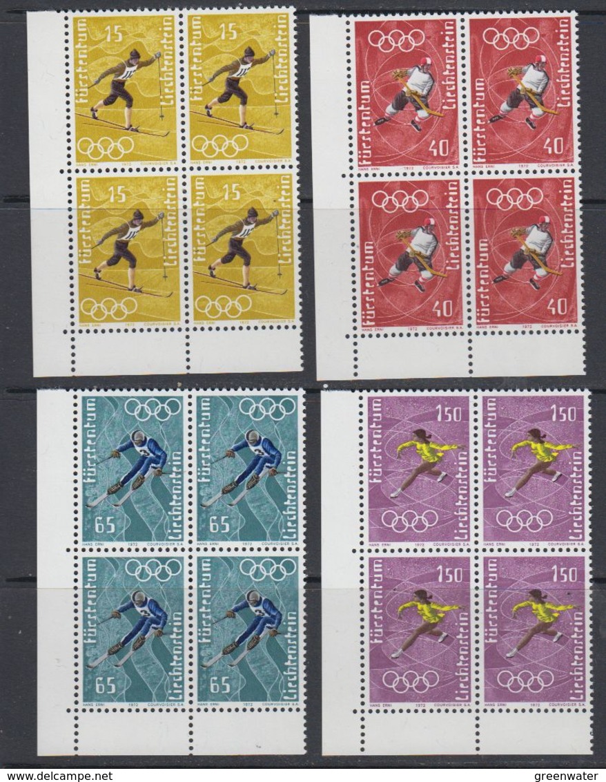 Liechtenstein 1971 Olympic Wintergames 4v Bl Of 4 ** Mnh (43517B) - Ongebruikt