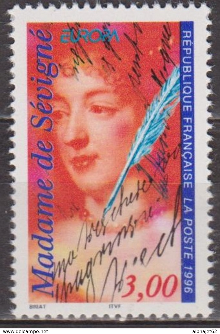 Littérature - FRANCE - Madame De Sévigné - Europa  N° 3000A ** - 1996 - Unused Stamps