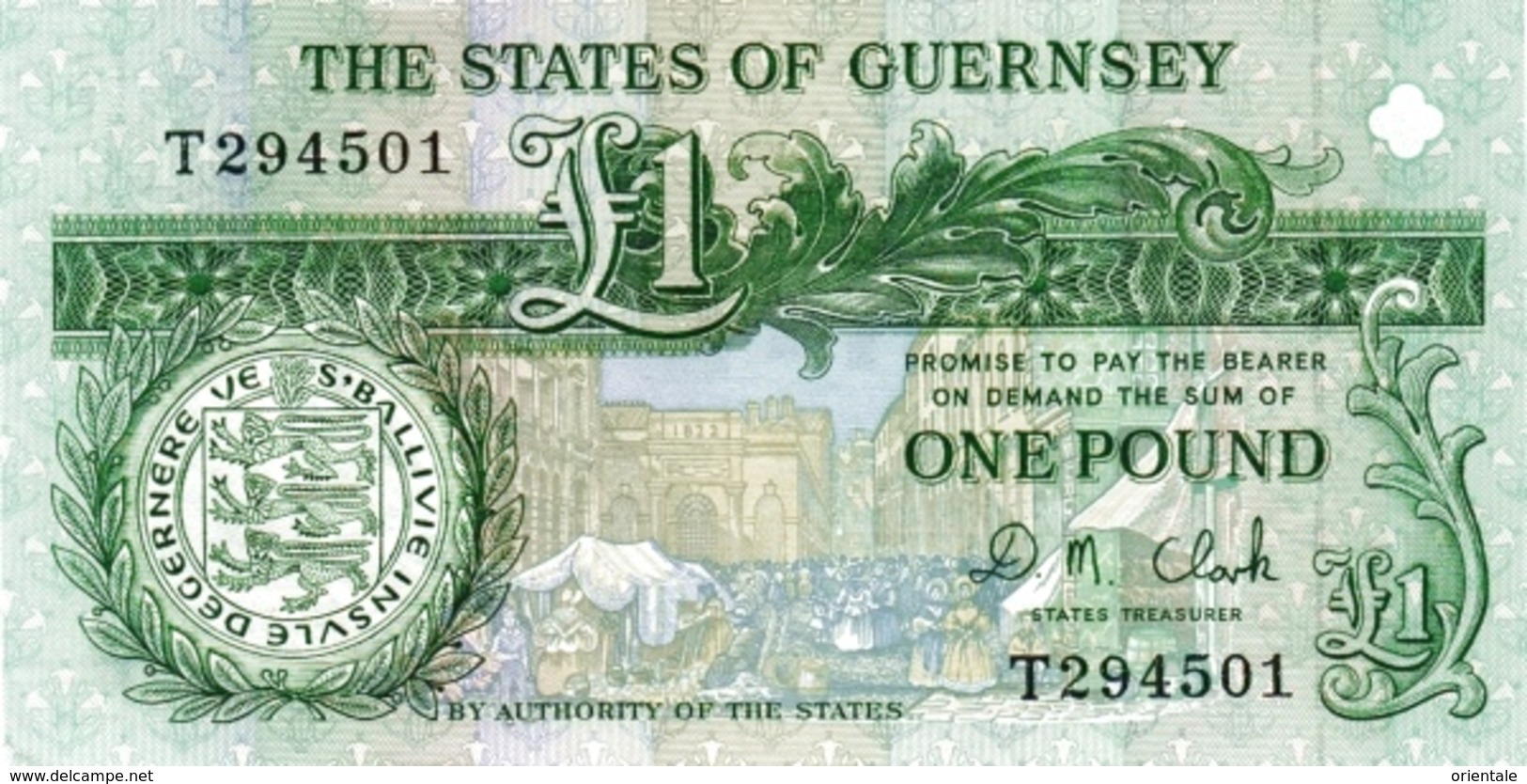 GUERNSEY P. 52c 1 P 1991 UNC - Guernsey