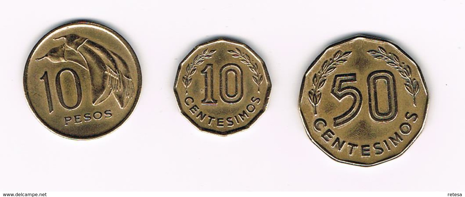 //  URUGUAY 10 PESOS 1968 +  10 En 50 CENTISIMOS 1976 - Uruguay