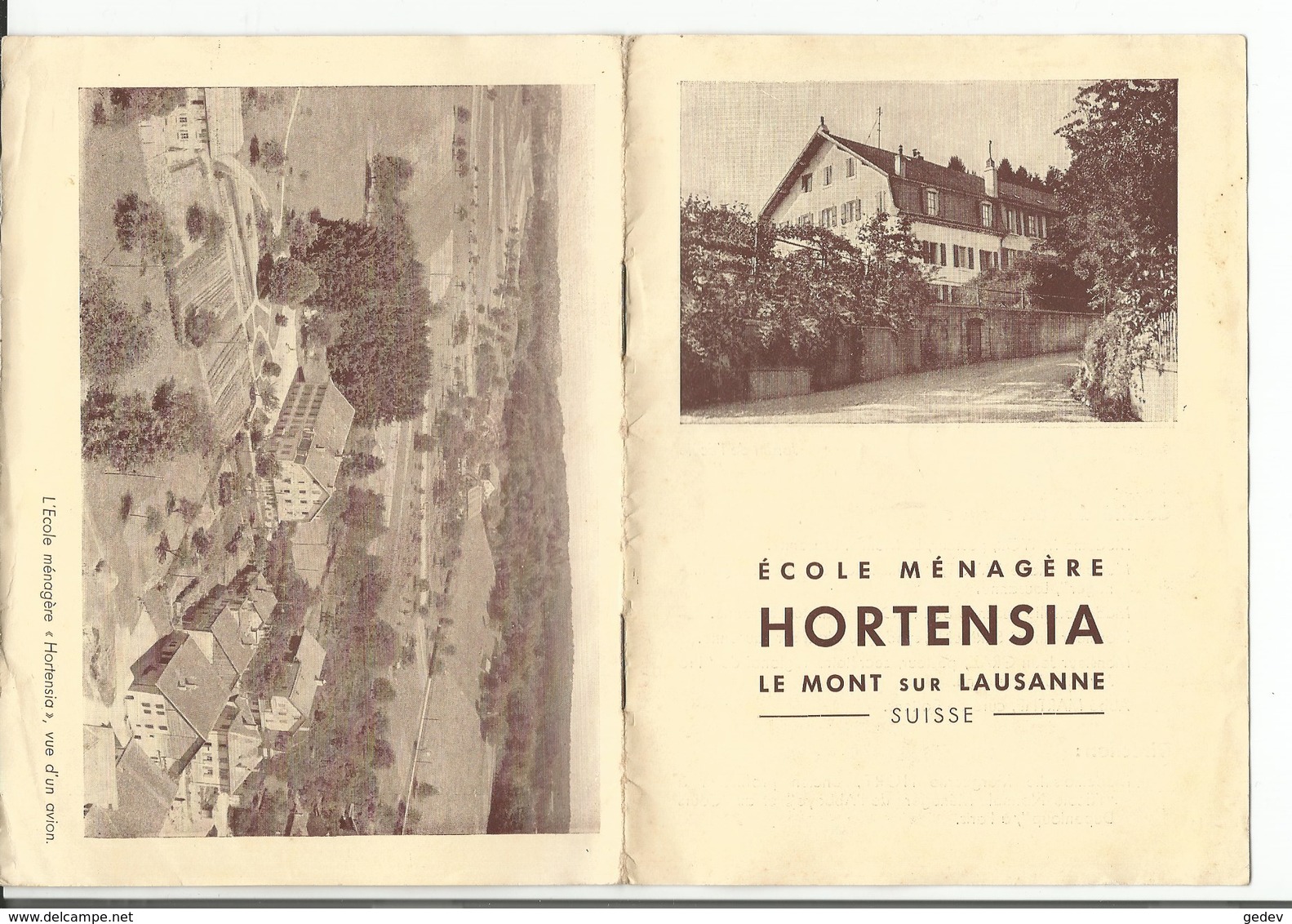 Publicité Ecole Ménagère Hortensia Le Mont Sur Lausanne 12 Pages (format 11.5x15.5) - Publicités