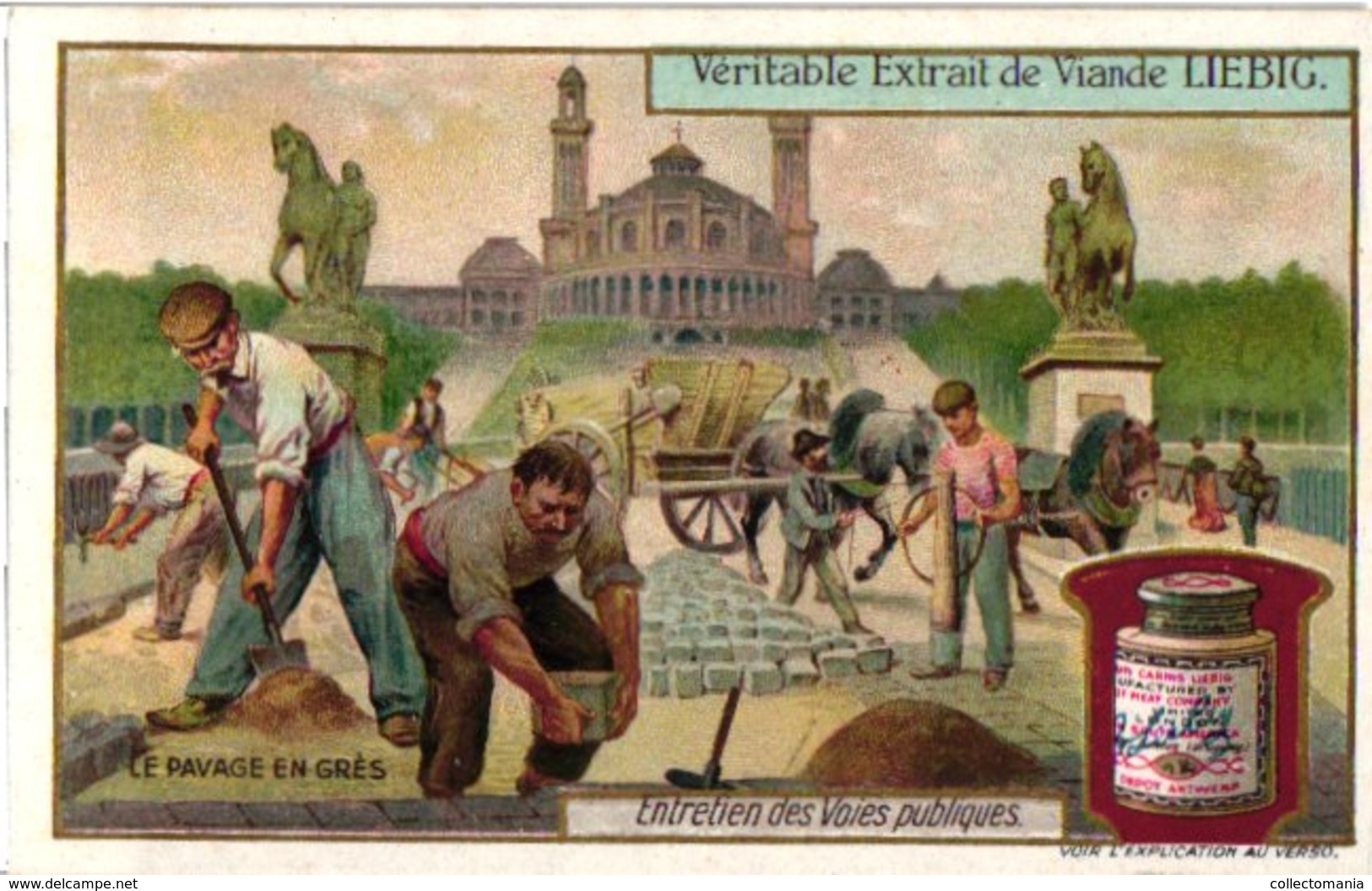 0944 -- Liebig 6 Cards  C1909- Road Surfaces - Entretien des Voies Publiques -Bitume-Macadam-Asphalte-Dallage-