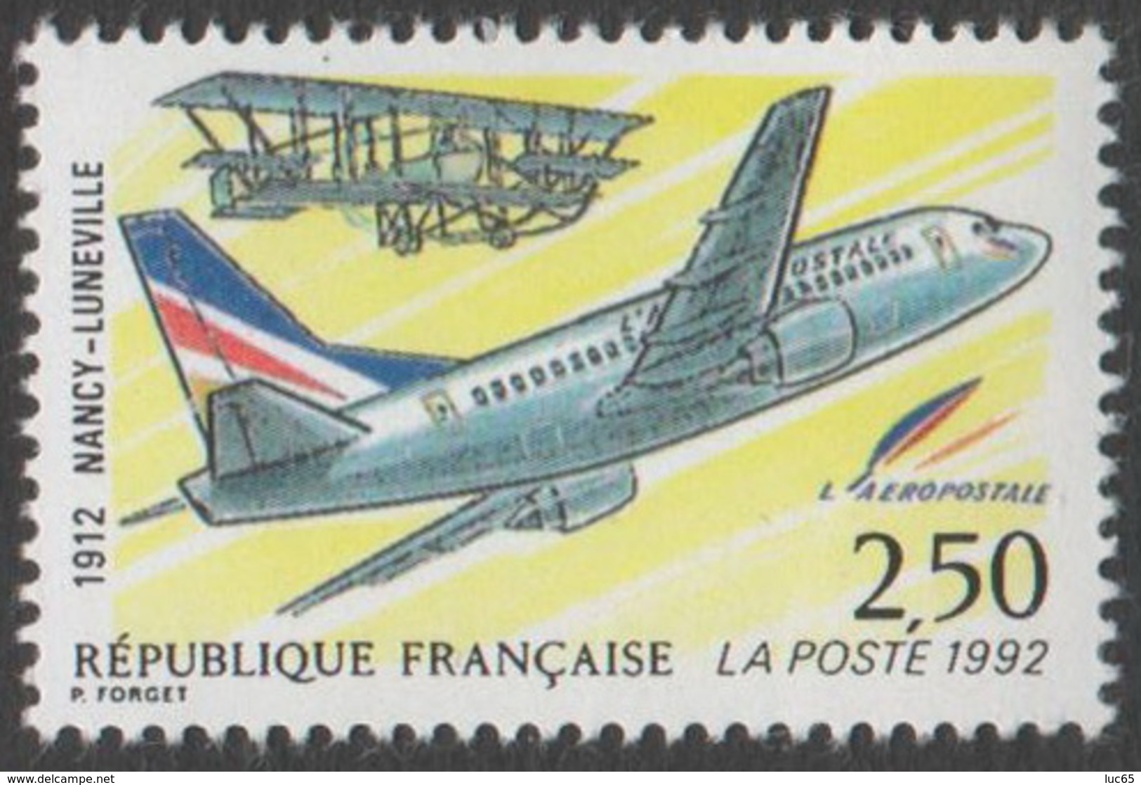 France Neuf Sans Charnière 1992  Aviation  Première Liaison Postale Aérienne  Nancy-Lunéville YT 2778 - Unused Stamps