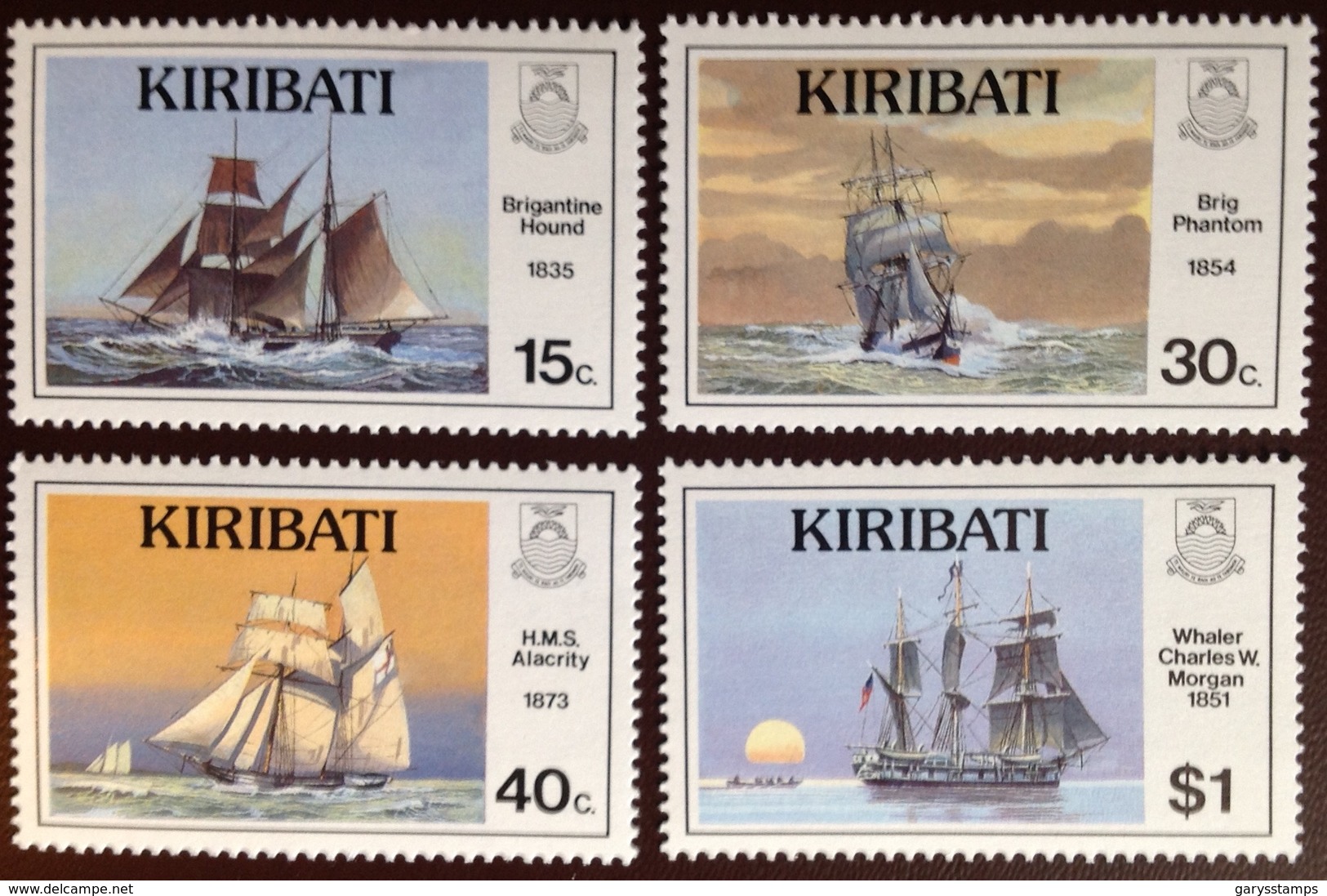 Kiribati 1989 Nautical History 1st Series Ships MNH - Kiribati (1979-...)