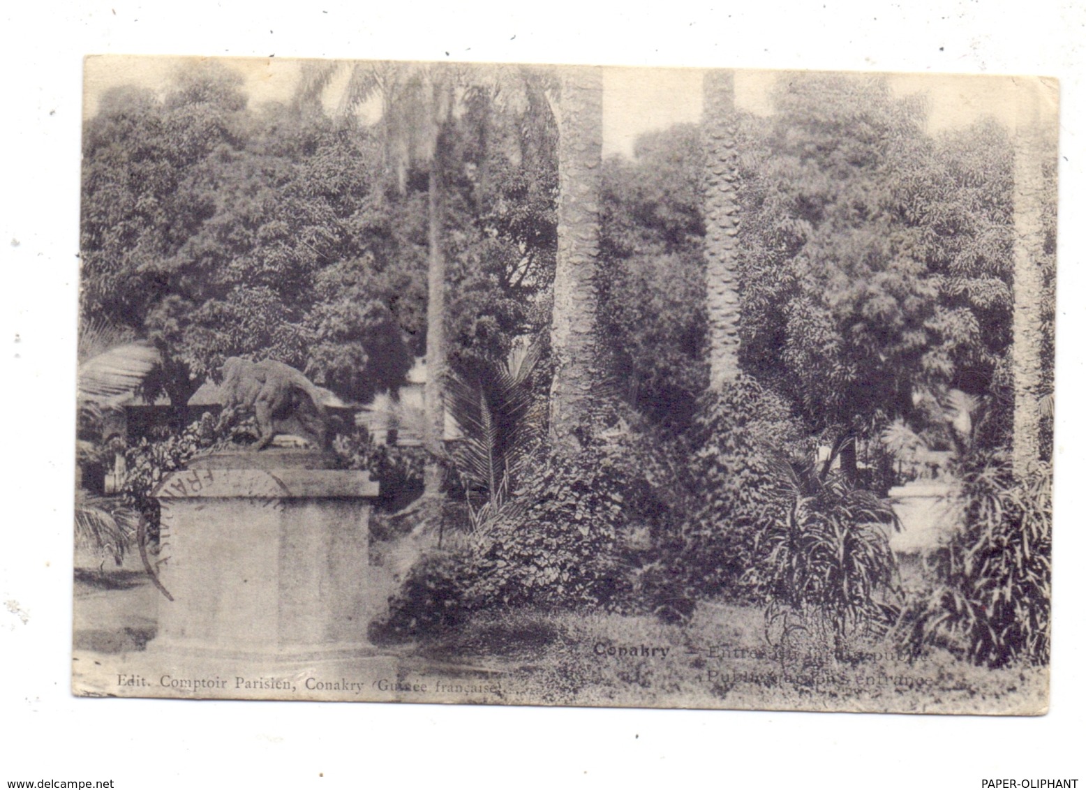 GUINEA - CONAKRY, Entrance Public Garden, 1906 - Guinée