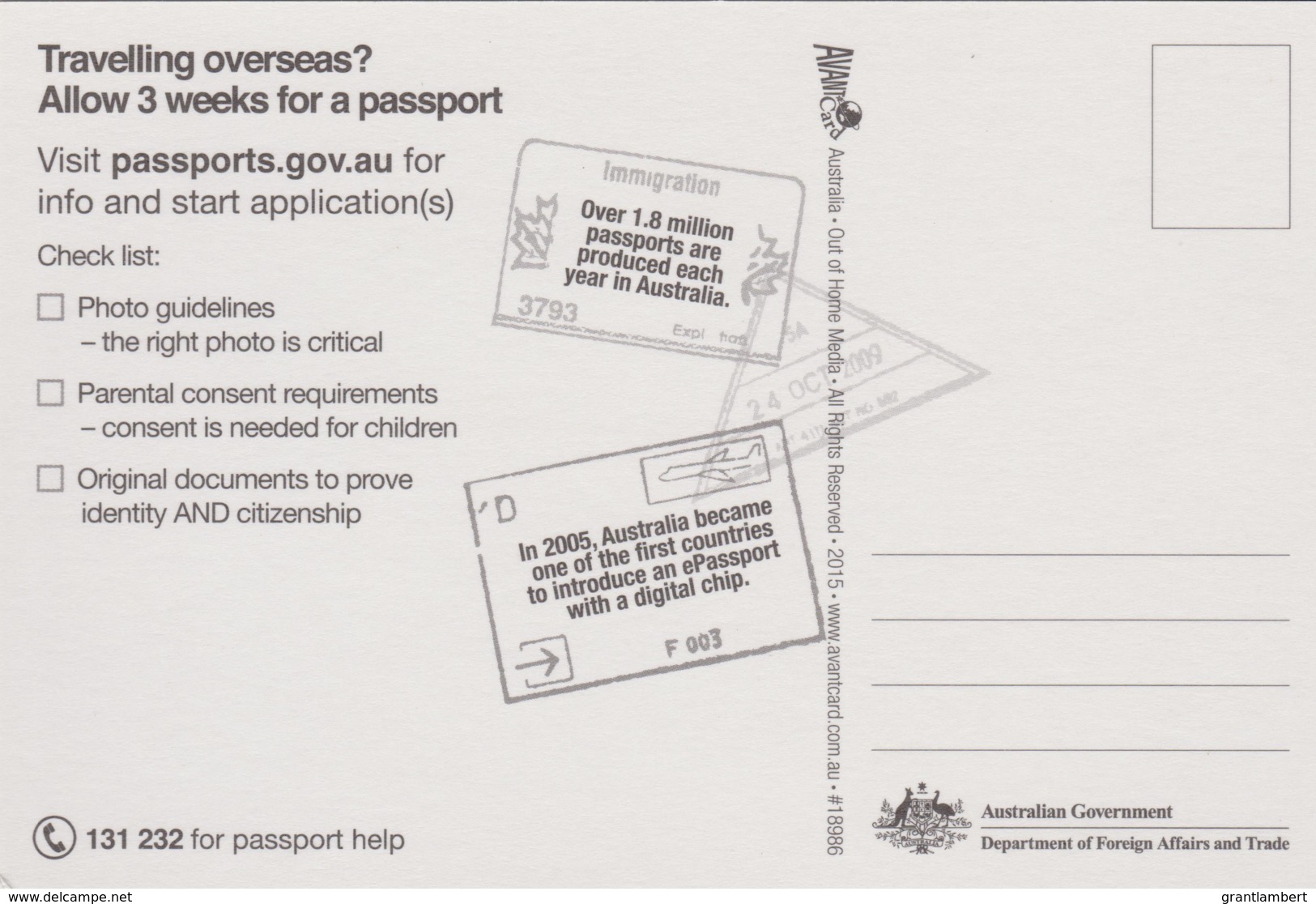 Kangaroo Travelling, Australia - Government PC, Unused - Other & Unclassified