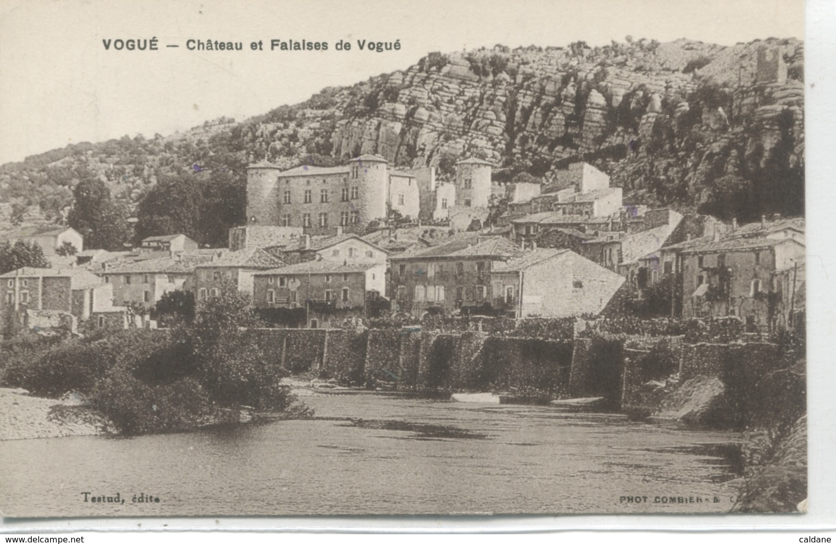 - 07 -  ARDECHE  - VOGUE - Chateau Et Falaises De Vogué - Autres & Non Classés