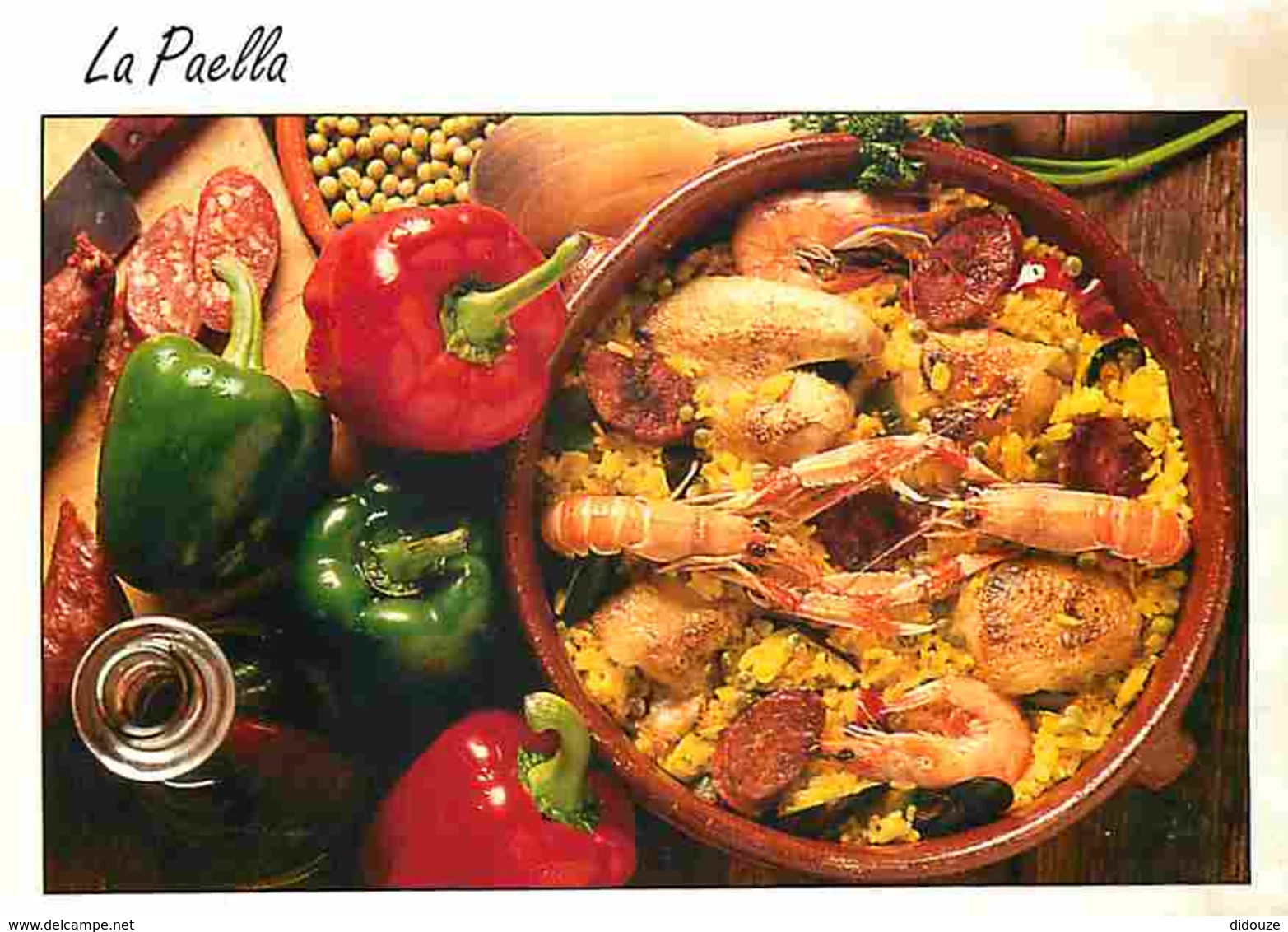 Recettes De Cuisine - La Paella - Poivrons - Voir Scans Recto-Verso - Recettes (cuisine)