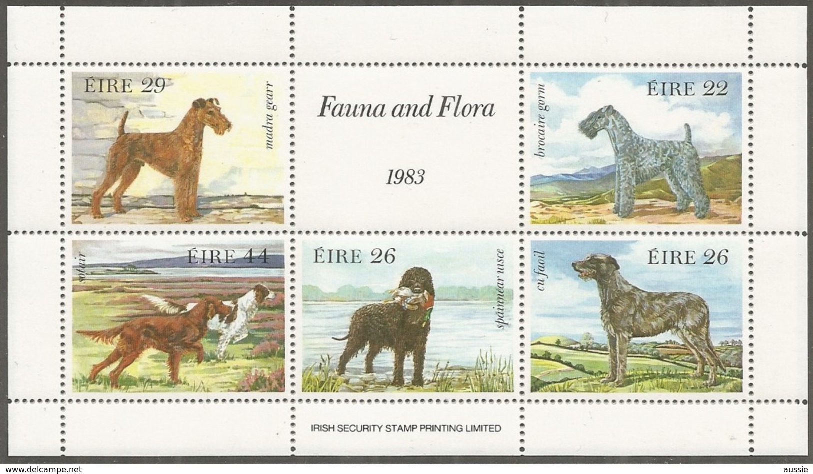 Ierland Irlande Ireland 1983 Yvertnr. Bloc 4 *** MNH Cote 11.00 Euro Faune Chiens Dogs Honden - Blocs-feuillets