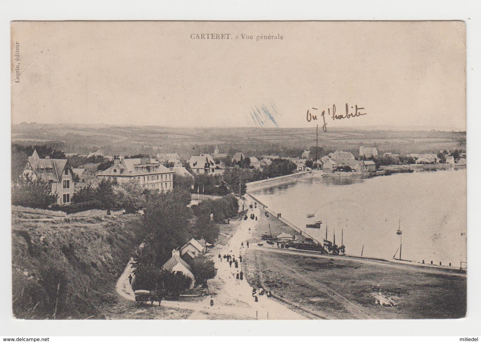 MF430 - CARTERET - Vue Générale - Tampon à L'hirondelle - Carteret