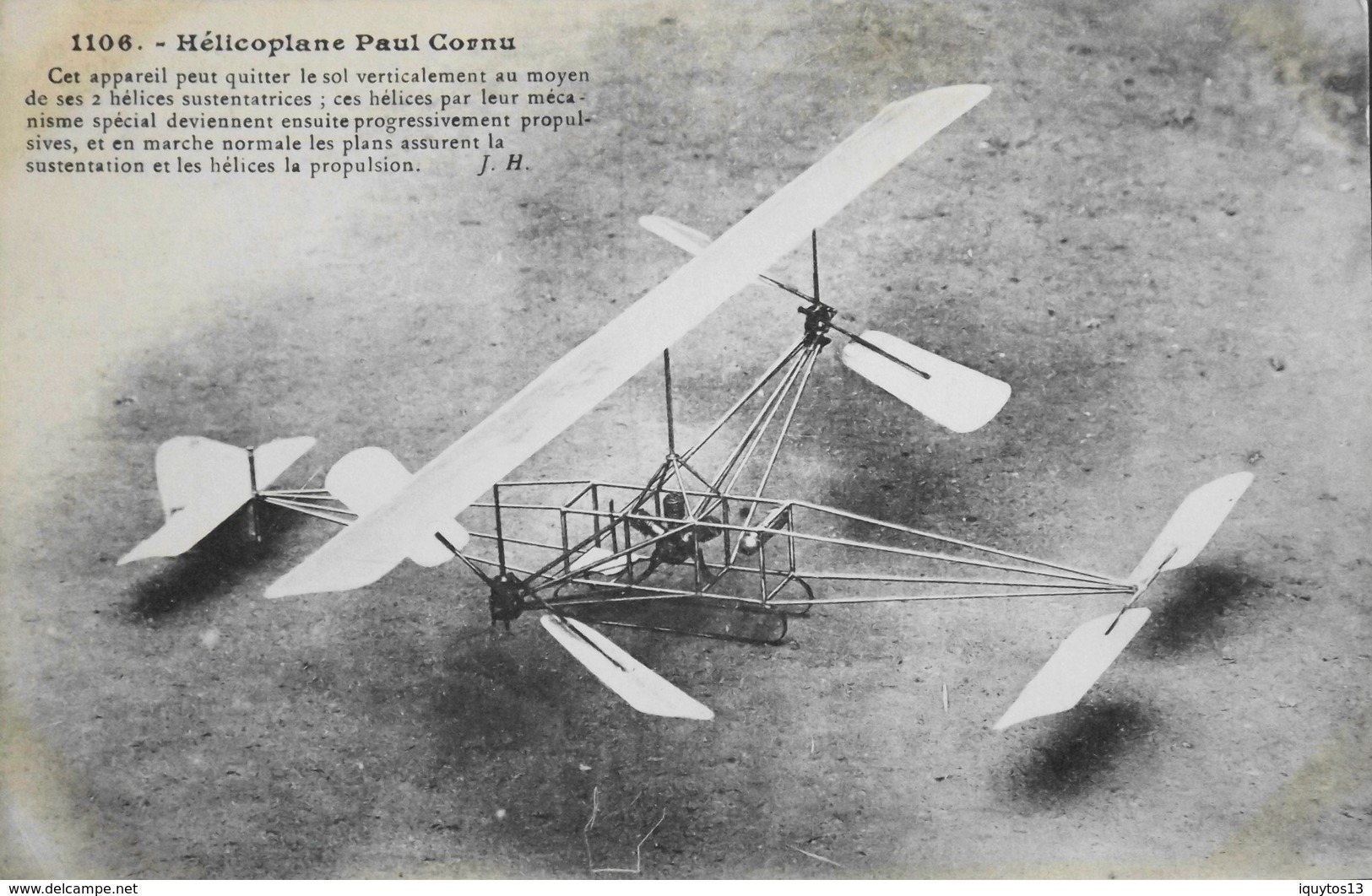 CPA. - > Aviation > Avions > ....-1914: Précurseurs > Hélicoplane Paul CORNU - TBE - ....-1914: Precursori