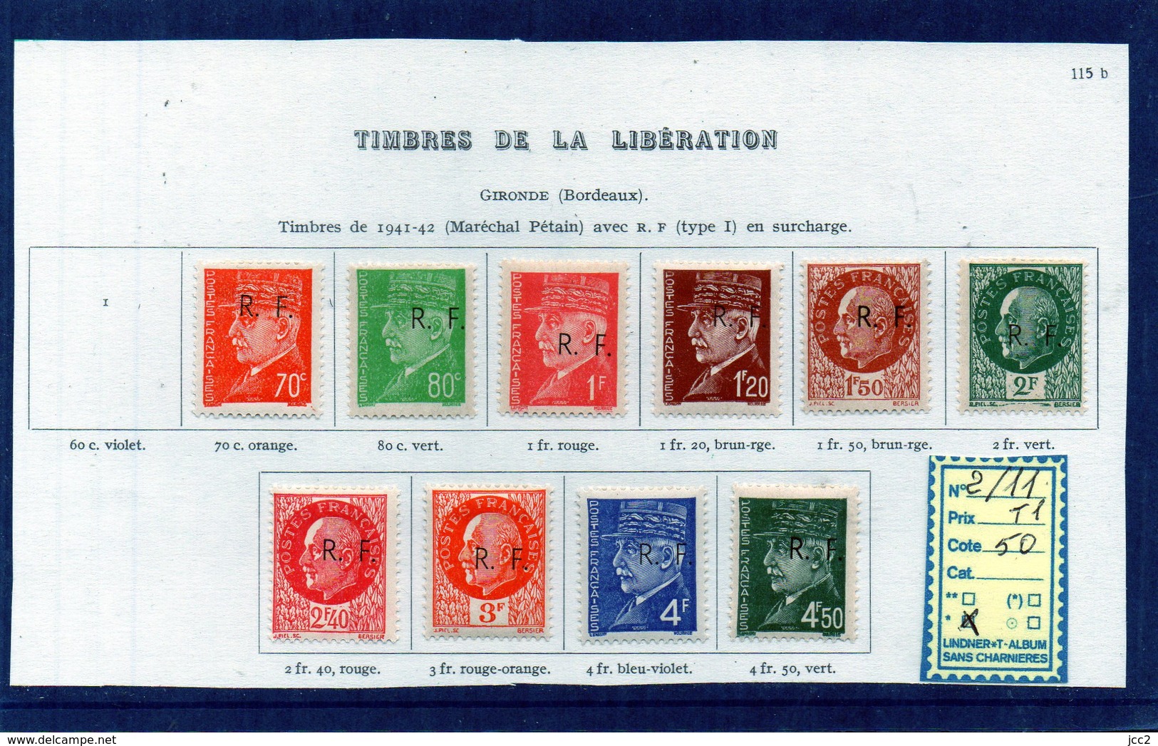 LIBERATION - Bordeaux 2/11 Type 1 - Liberación