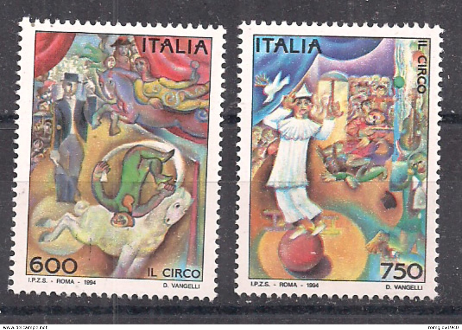 ITALIA  1994 IL CIRCO SASS. 2088-2089 MNH XF - 1991-00:  Nuovi