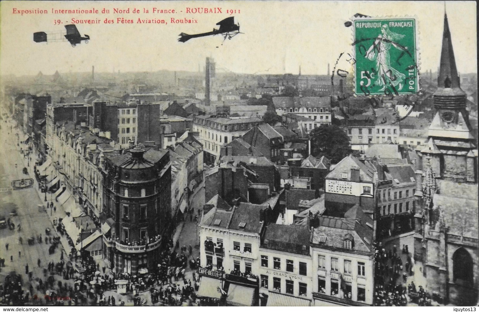 CPA. - > [59] Nord > Roubaix > Souvenir Des Fêtes De L'Aviation De Roubais Daté 28.8.1911 -TBE - Roubaix