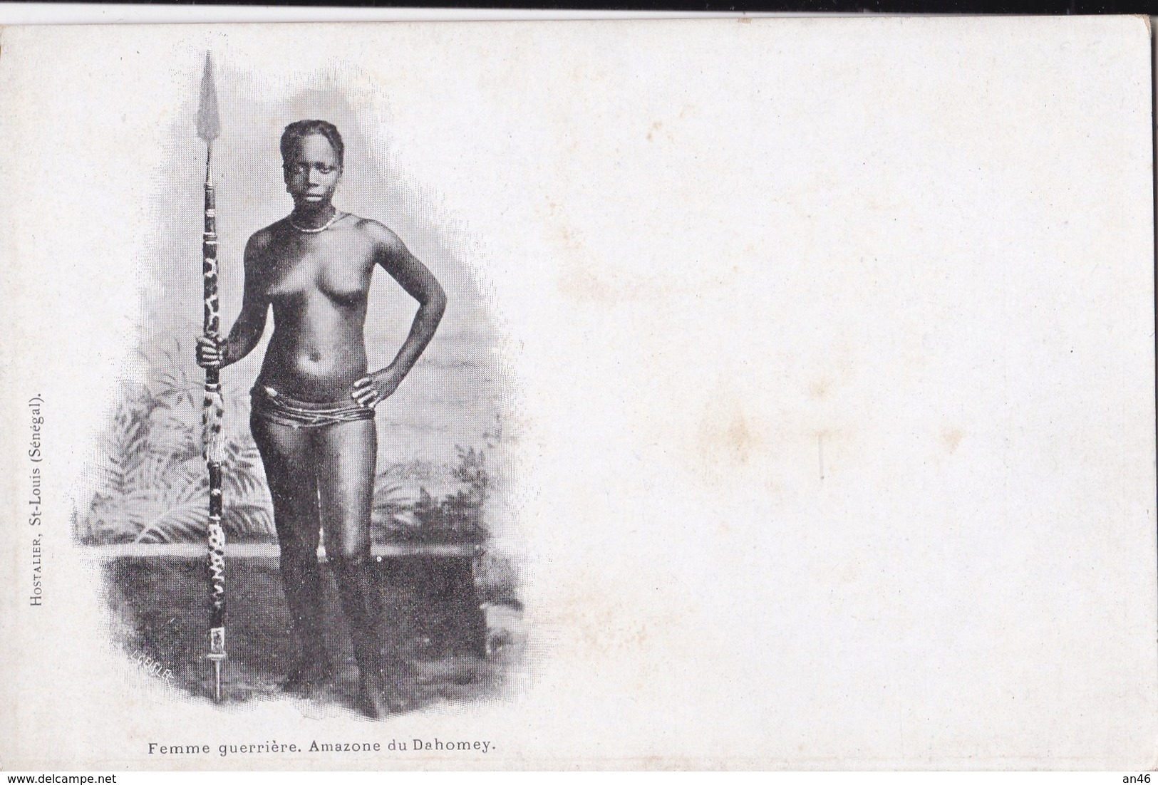 FEMME GUERRIERE AMAZONE DU DAHOMEY  AUTENTICA 100% - Costumes