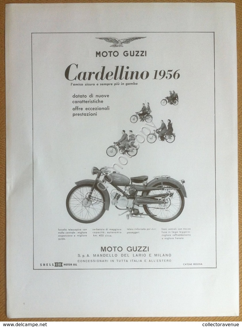 Pubblicità Advertising - Motoguzzi Cardellino 1956 - Rifilatura Da Rivista - Werbung