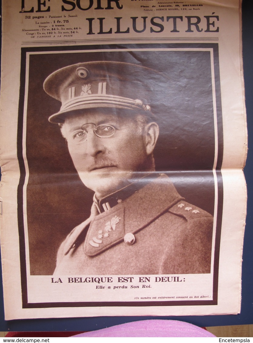 LE SOIR ILLUSTRE N° 314 DU 24 FEVRIER 1934 " LA BELGIQUE EST EN DEUIL" - 1900 - 1949