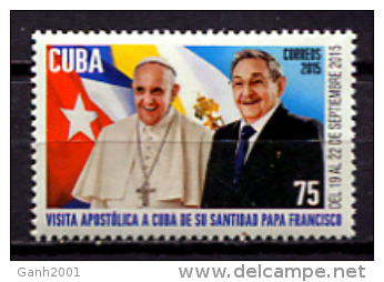 Cuba 2015 / Pope Francis & Raul Castro MNH Papa Francisco / Hk13  34-12 - Papas