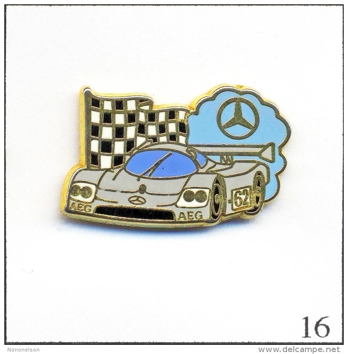 Pin's - Automobile - 24 Heures Du Mans / Mercedes N° 62. Est. Arthus Bertrand Paris. Zamac. T209-16 - Mercedes