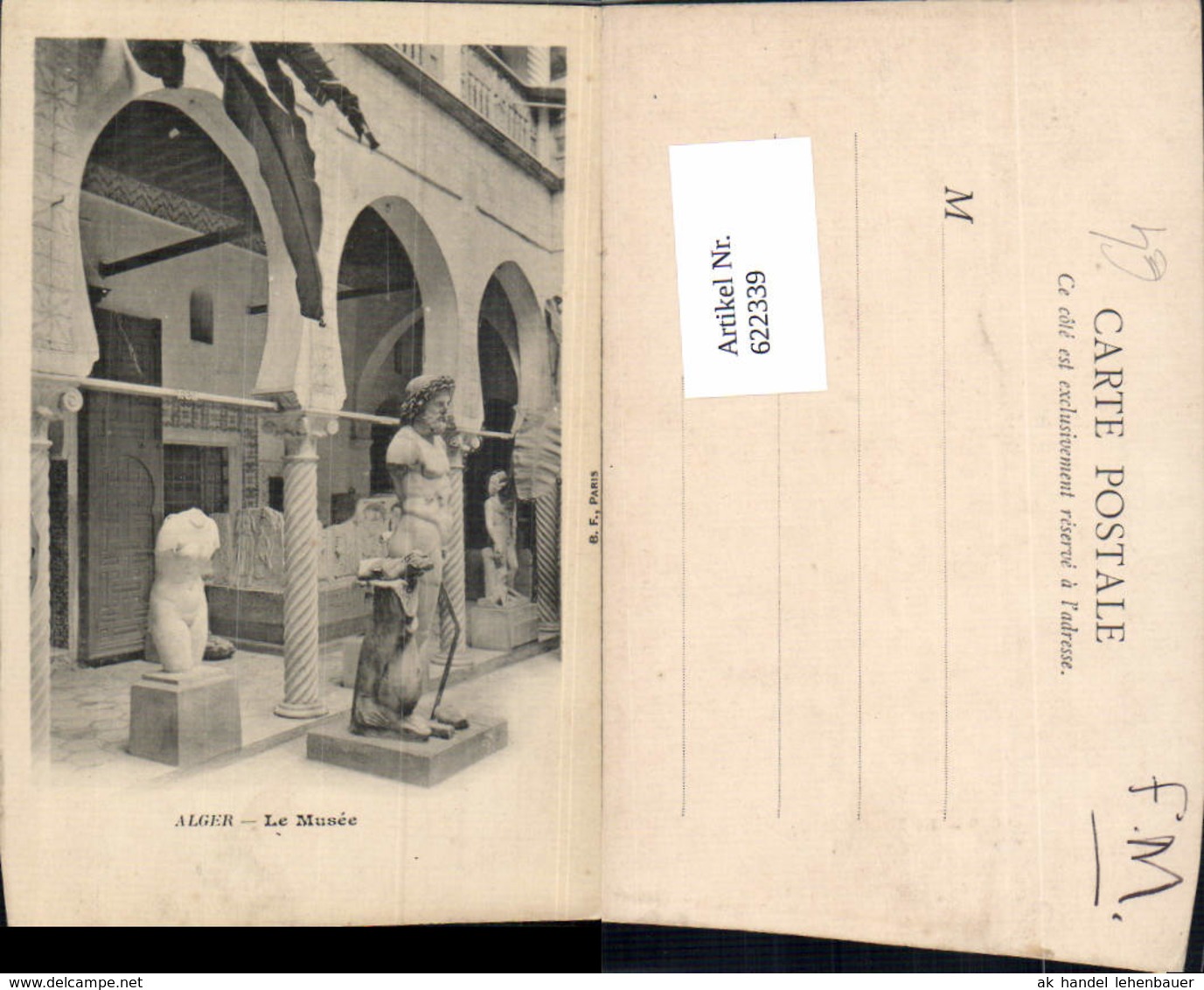 622339,Alger Algier Le Musee Statue Algeria - Sonstige & Ohne Zuordnung