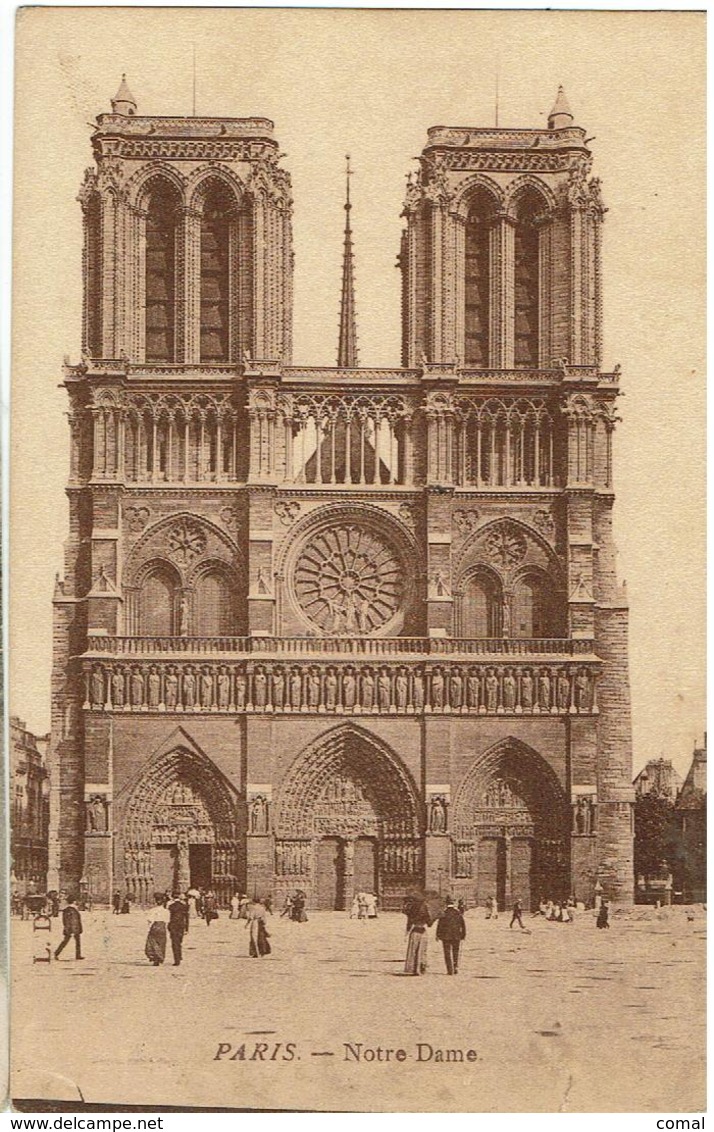 CPA - 75 - PARIS - Notre Dame - Sépia - 1911 - - Notre Dame De Paris