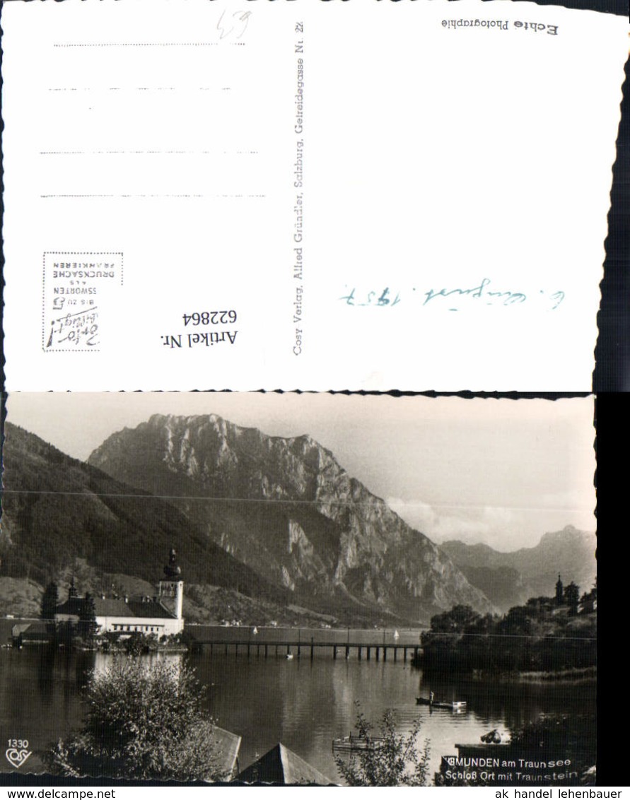 622864,Foto Ak Gmunden A. Traunsee Schloss Ort M. Traunstein Pub Cosy 1330 - Sonstige & Ohne Zuordnung