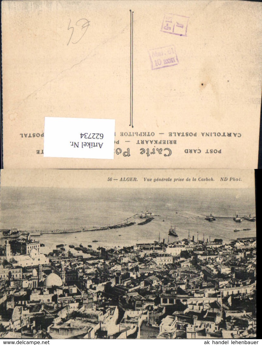 622734,Algier Alger Vue Generale Prise De La Casbah Algerien - Sonstige & Ohne Zuordnung